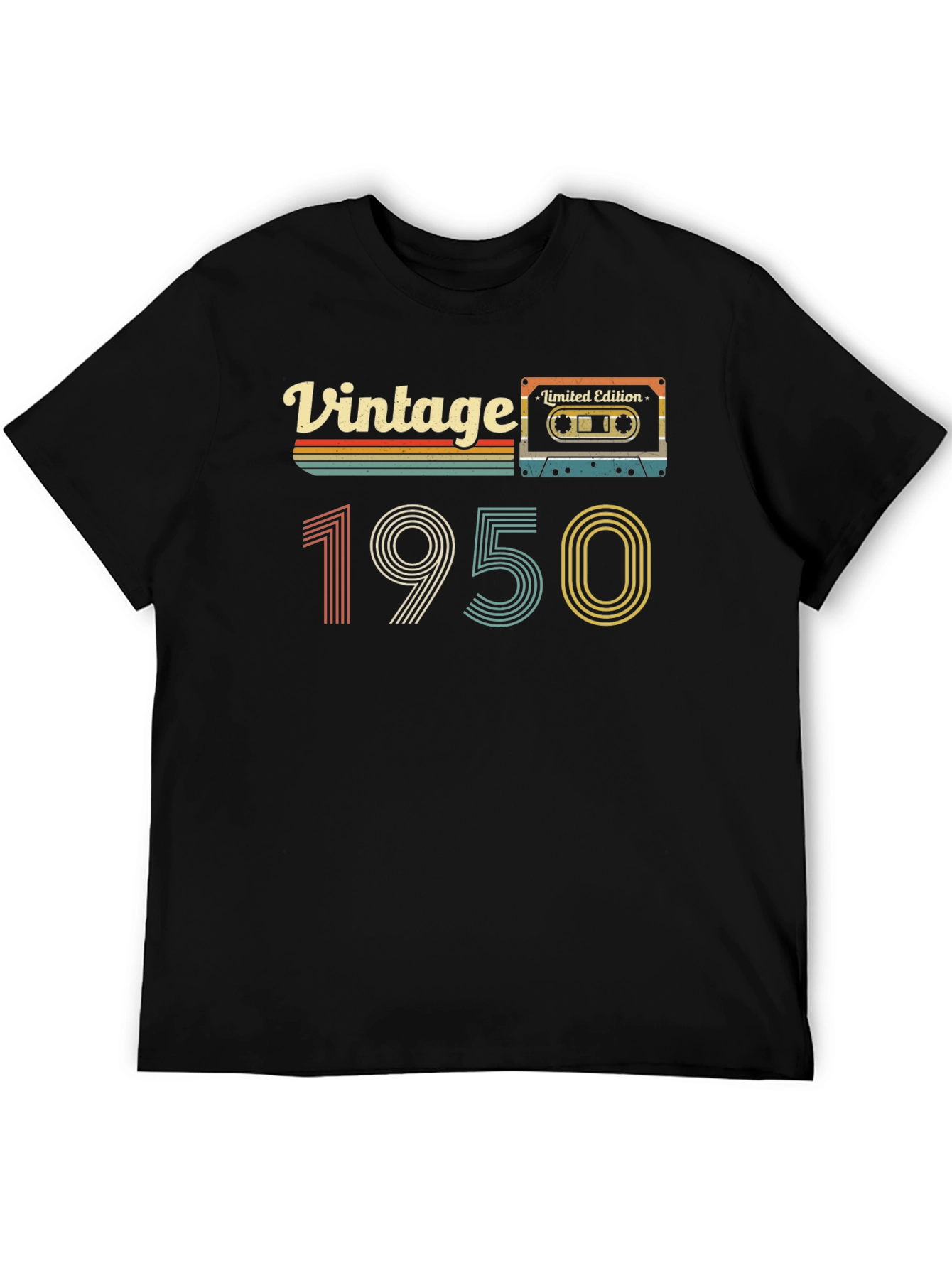 Black Vintage 1950 Limited Edition Cassette T-Shirt view 5