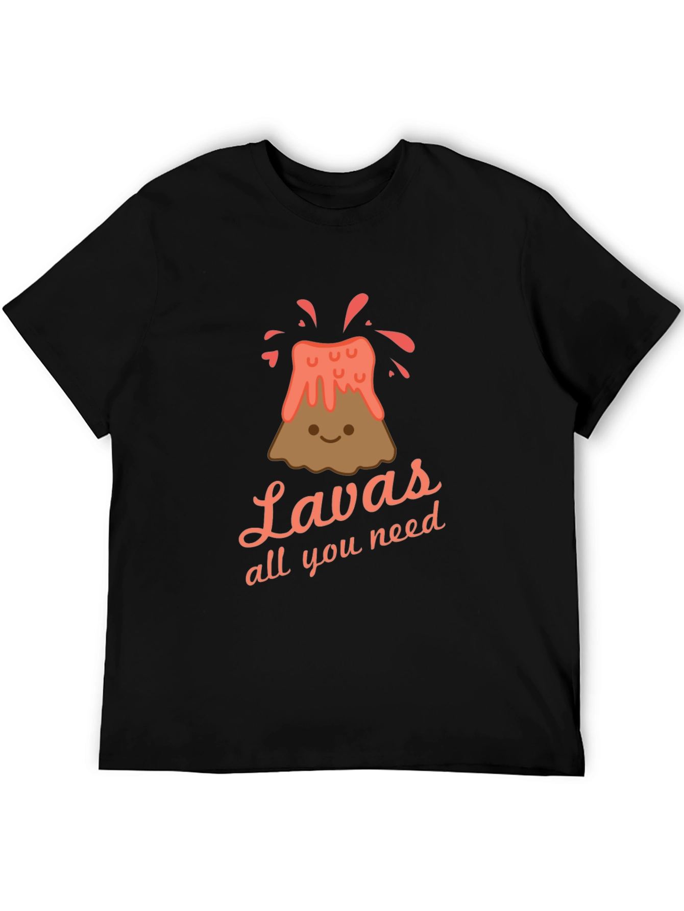 Black Cute Lava Volcano Graphic T-Shirt -  All You Need! view 5