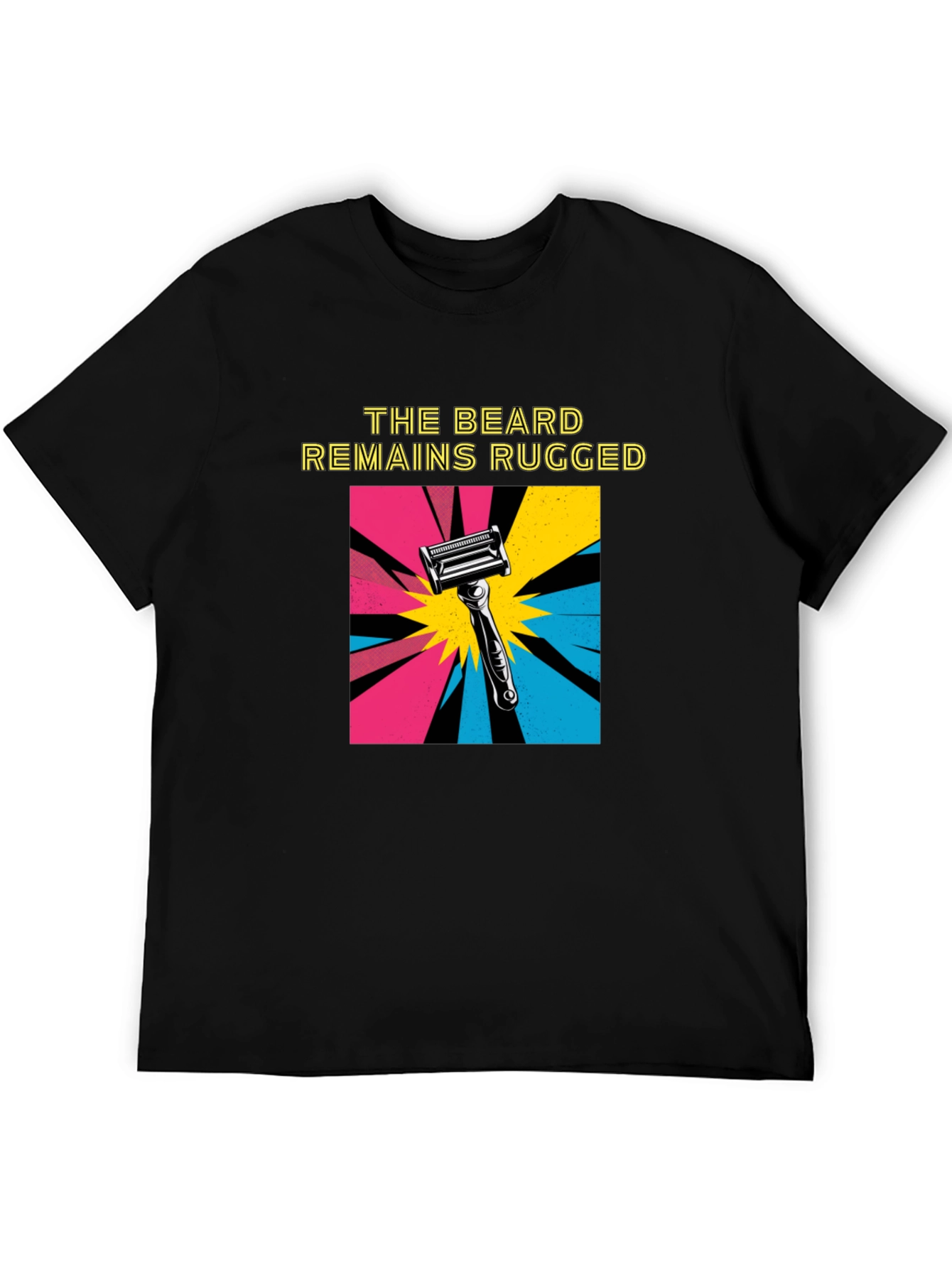 Black The Beard Remains Rugged T-Shirt - Black view 5