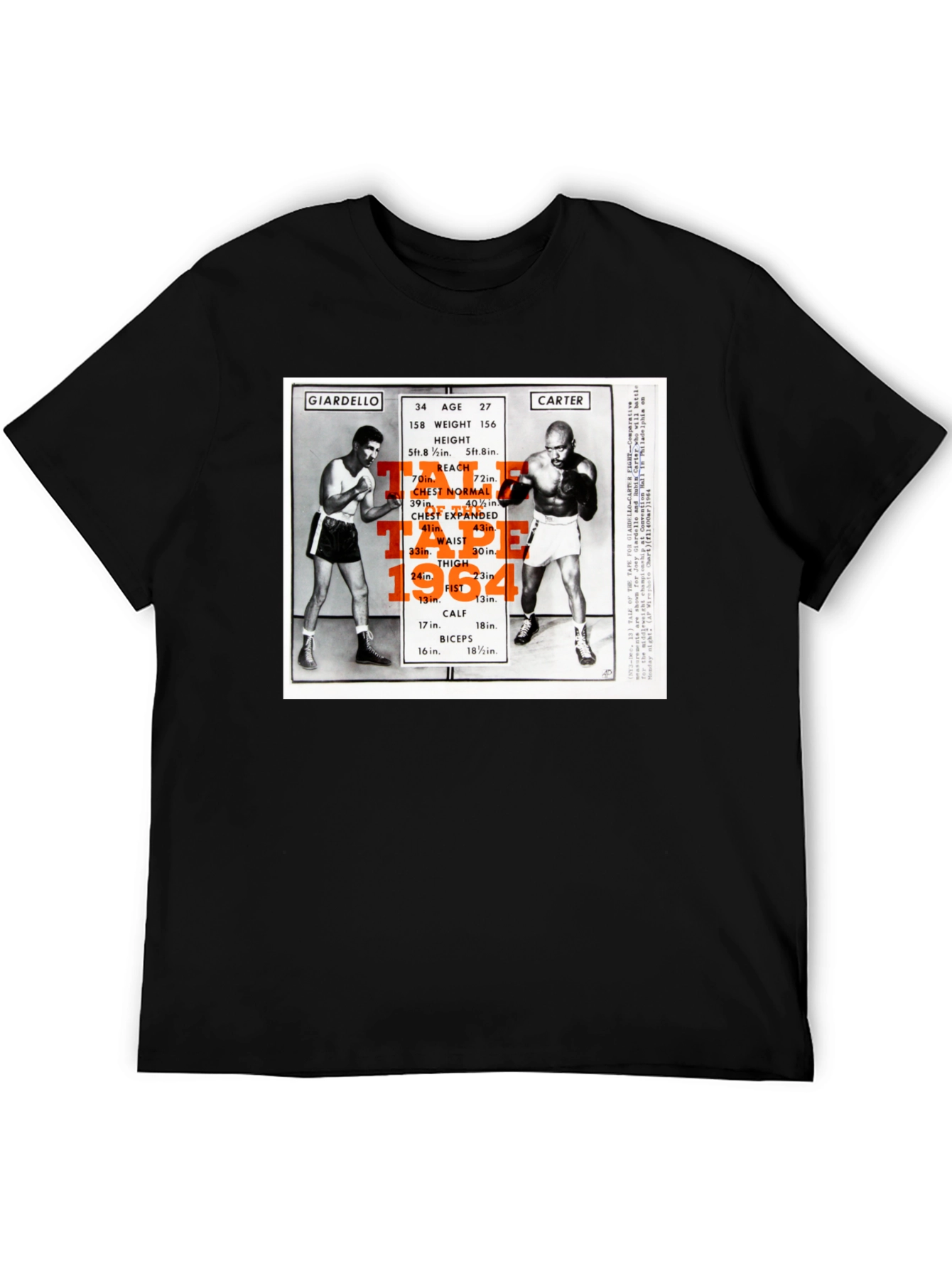 Black Giardello vs Carter Boxing T-Shirt view 5