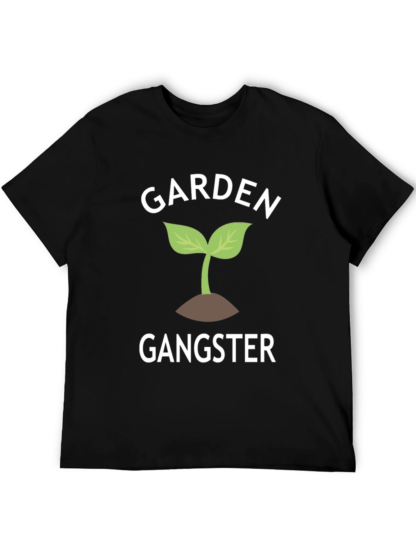 Black Garden Gangster T-Shirt: Funny Gardening Tee view 5