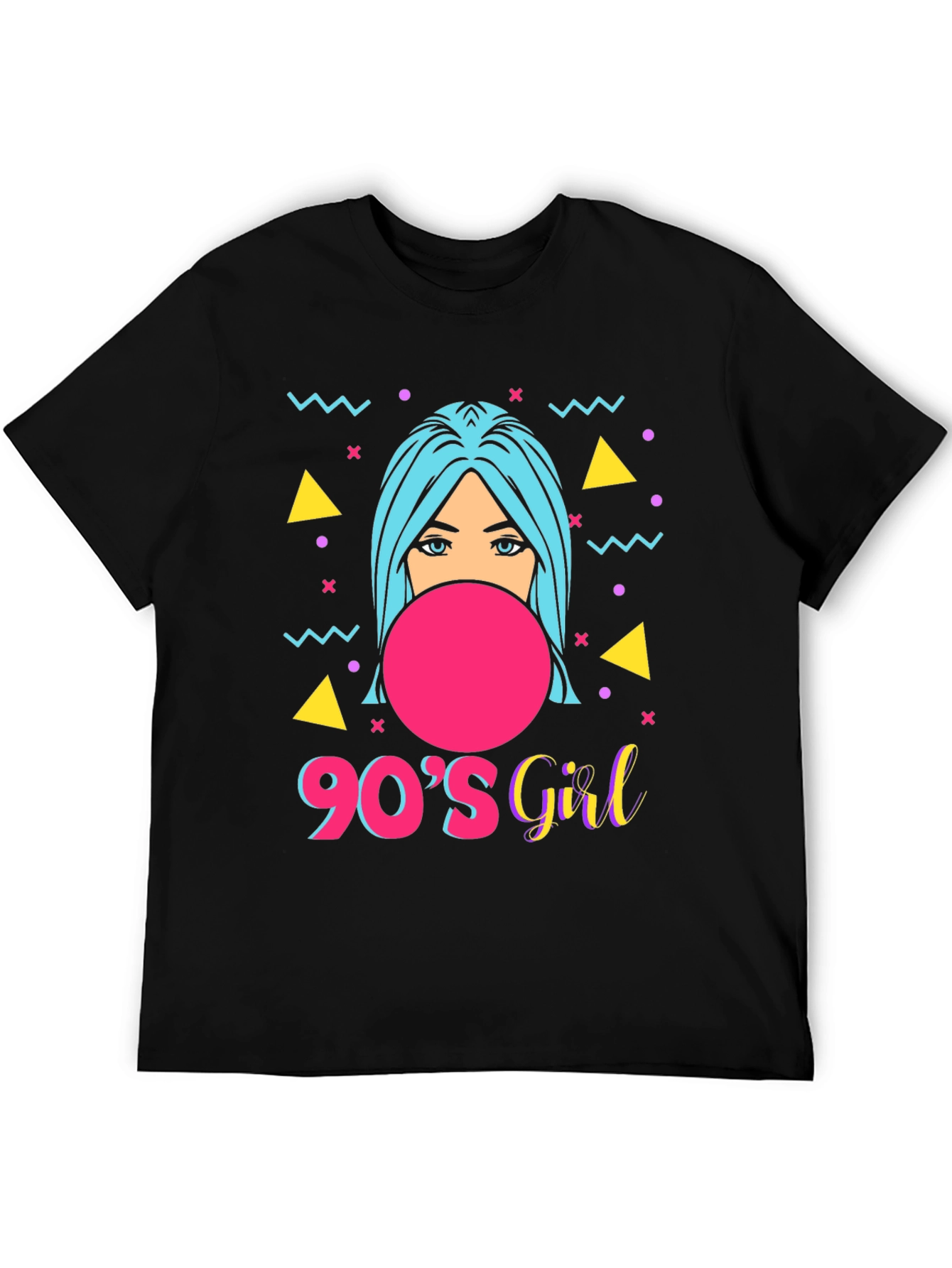 Black 90s Girl Graphic Tee - Retro Style view 5