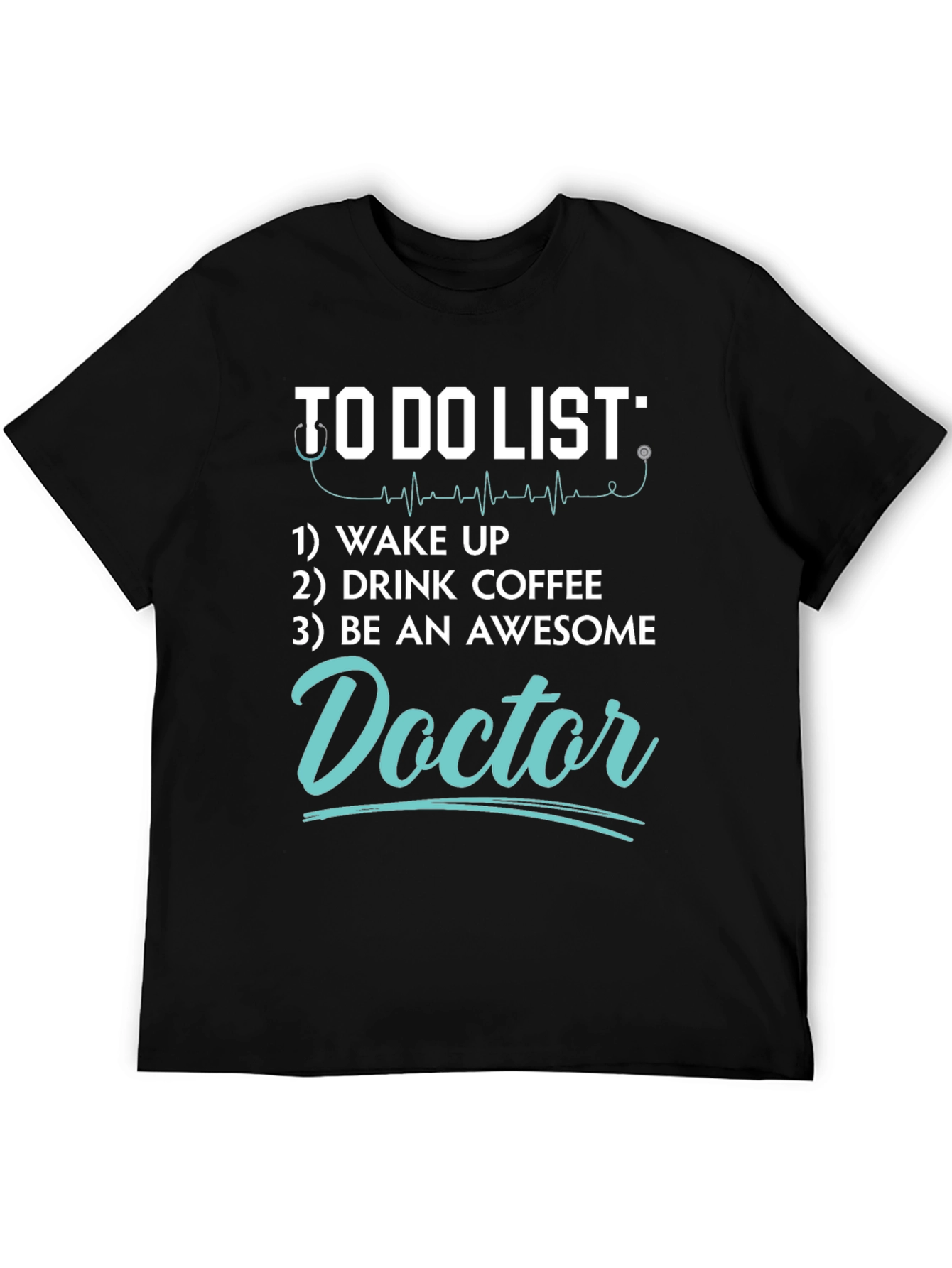 Black Doctor To-Do List Graphic Tee view 5