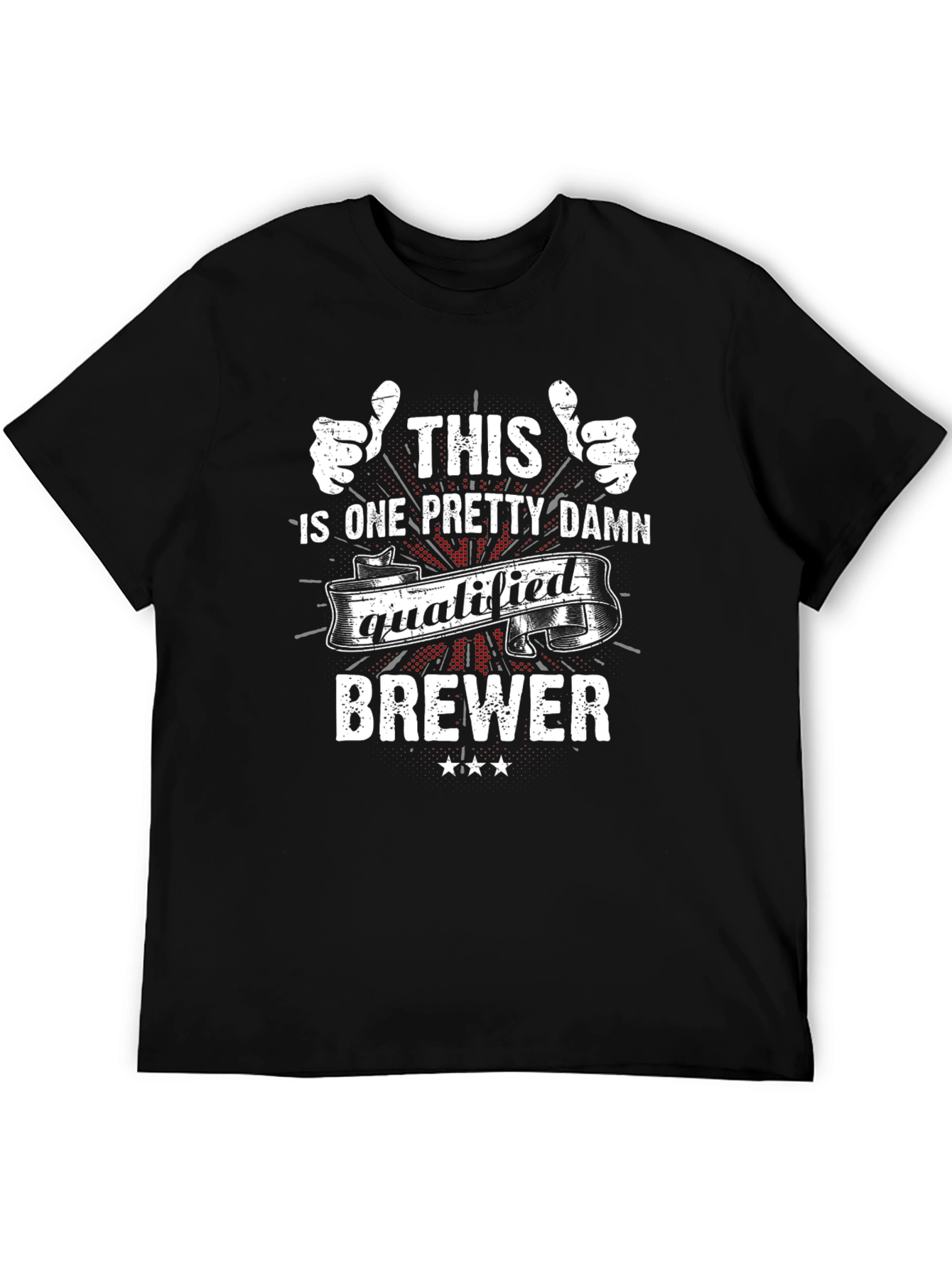 Black Qualified Brewer T-Shirt - Unique Design for Beer Lovers view 5
