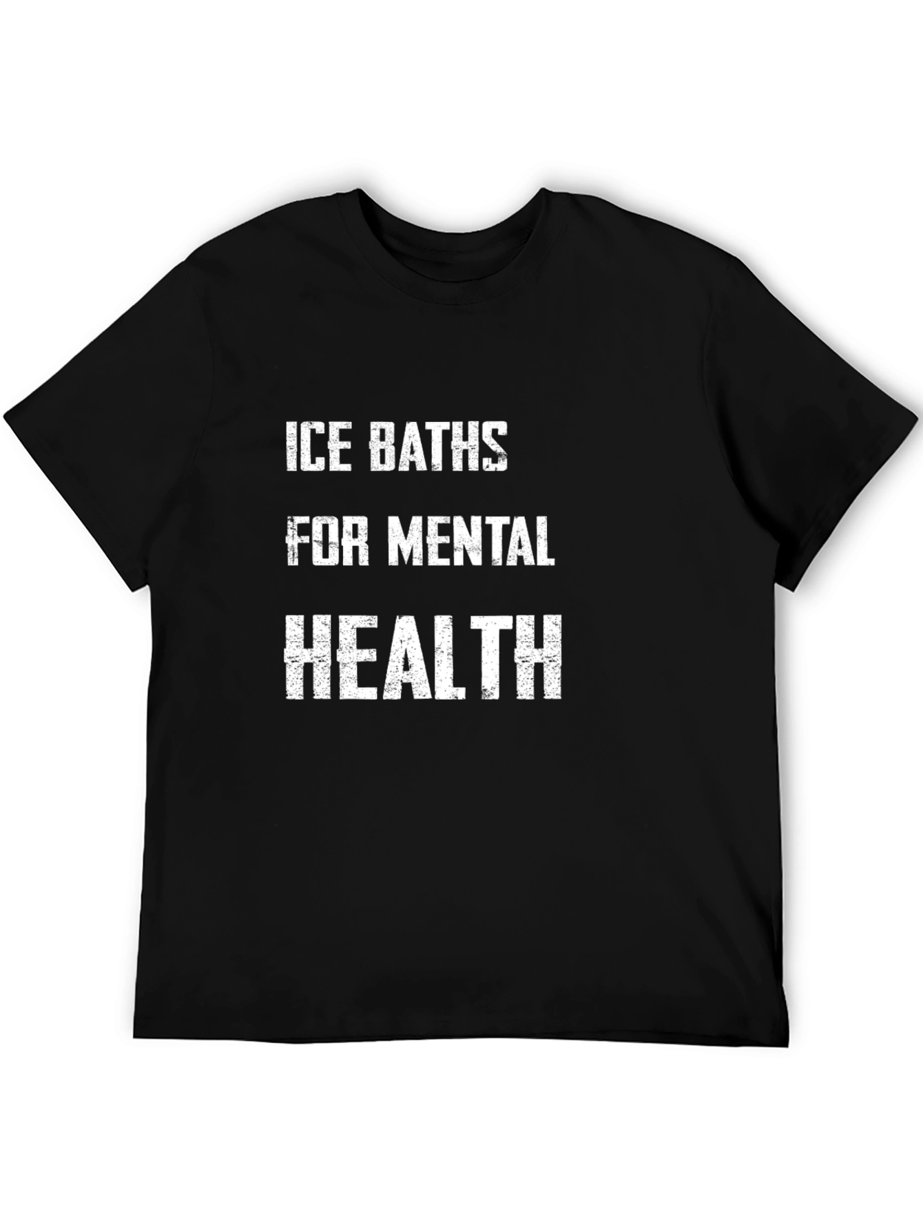 Black Ice Baths For Mental Health Black Graphic Tee view 5