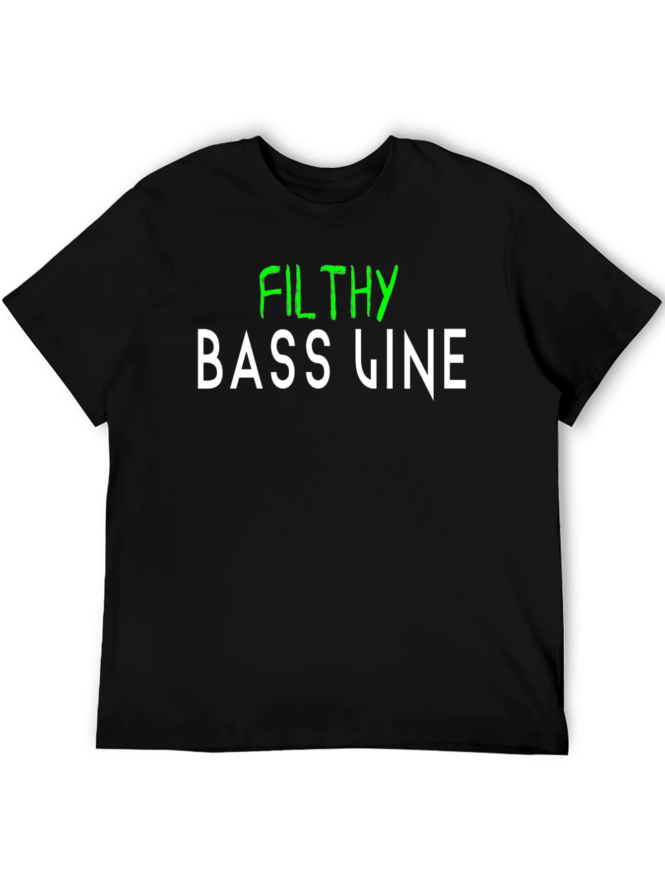 Black Filthy Bass Line Graphic T-Shirt view 5
