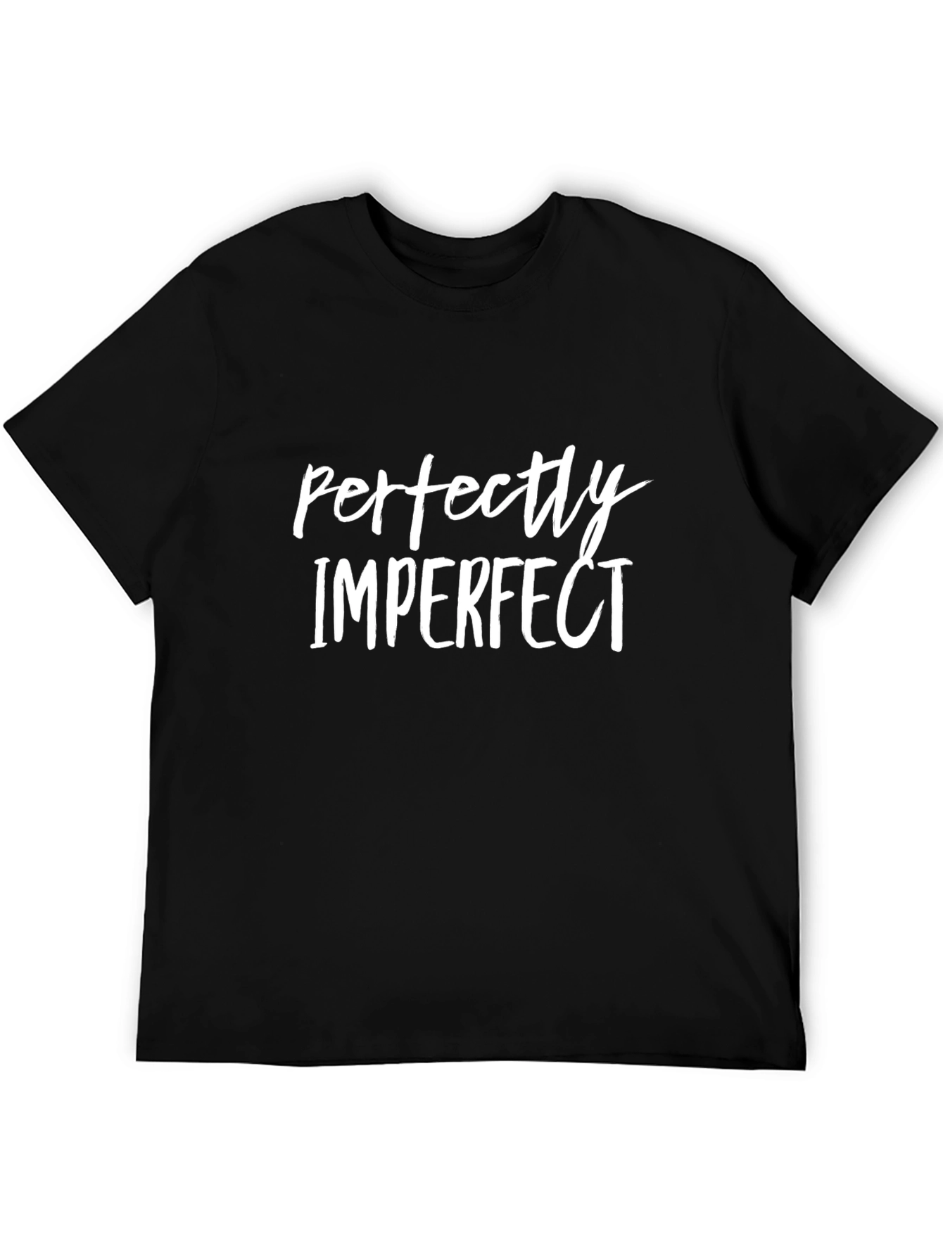 Black Perfectly Imperfect Graphic Tee - Stylish Comfort view 5