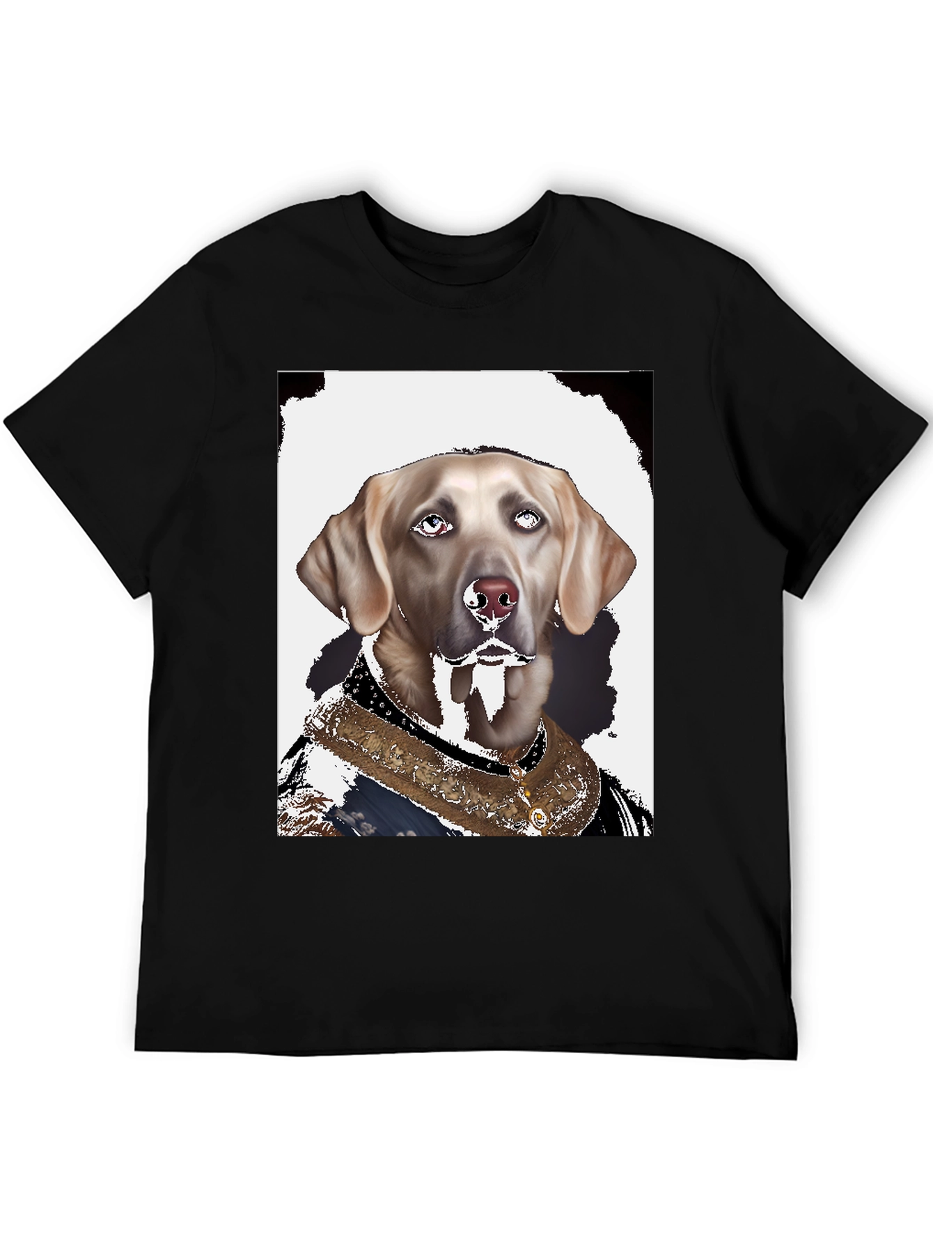 Black Regal Dog Graphic Tee - Canine Royalty view 5