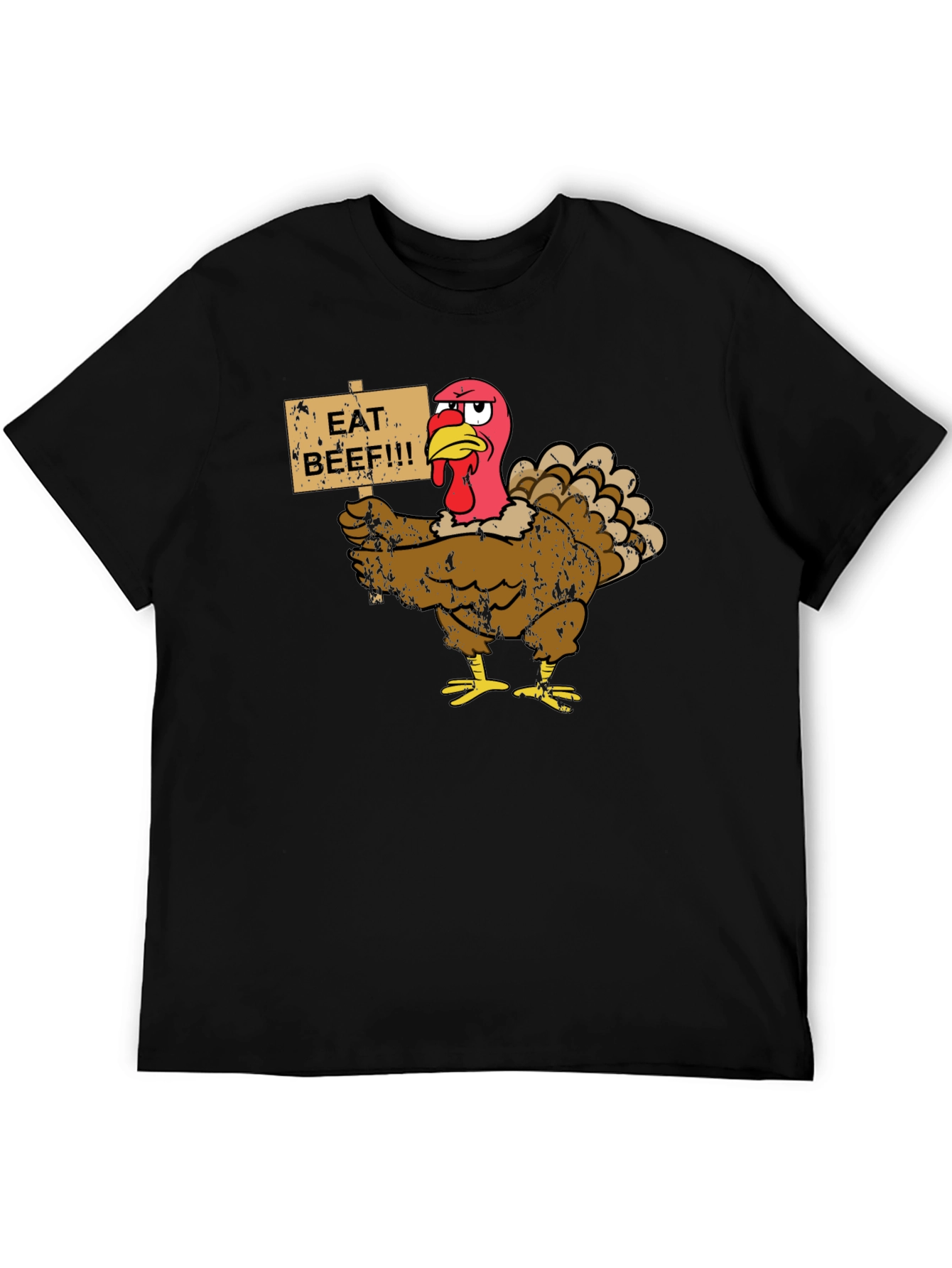 Black Eat Beef Turkey T-Shirt view 5