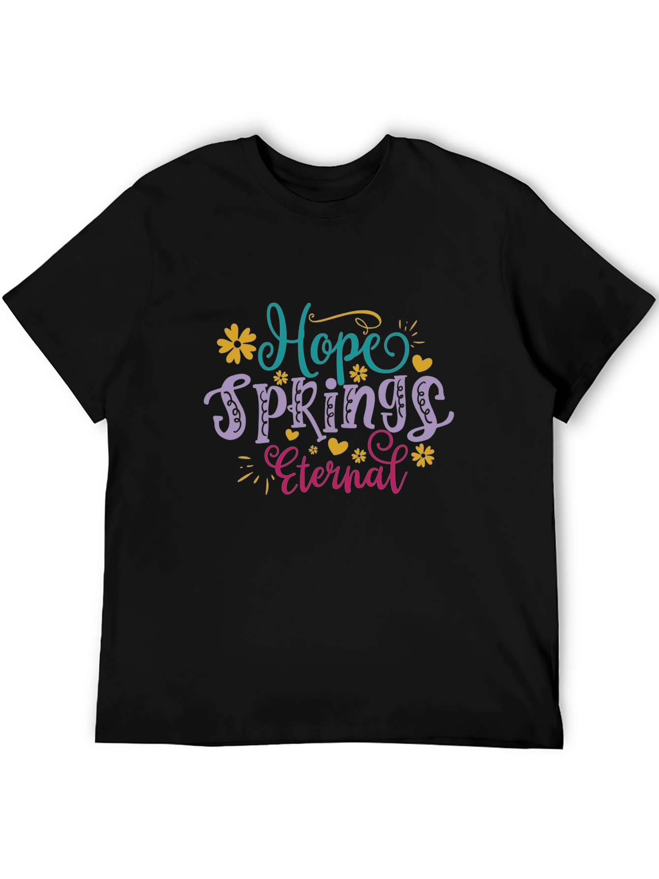 Black Hope Springs Eternal Graphic T-Shirt view 5