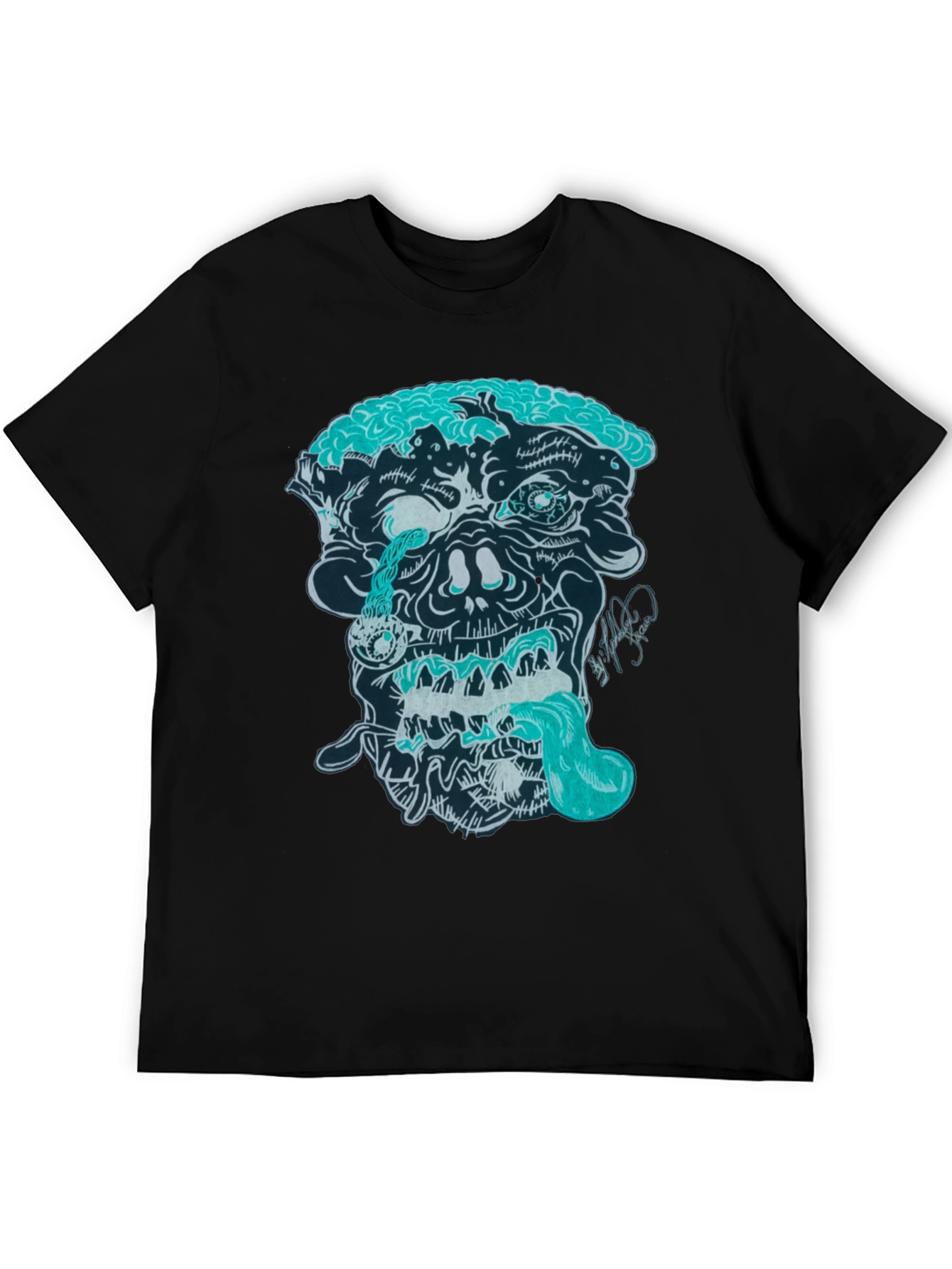 Black Zombie Graphic Print T-Shirt view 5