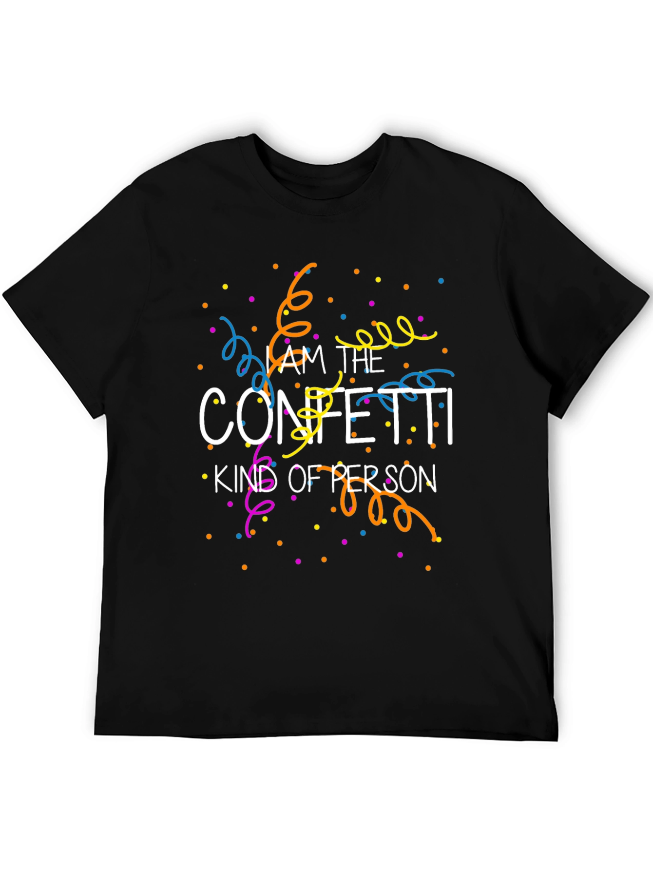 Black Confetti Kind of Person Graphic Tee - Black view 5