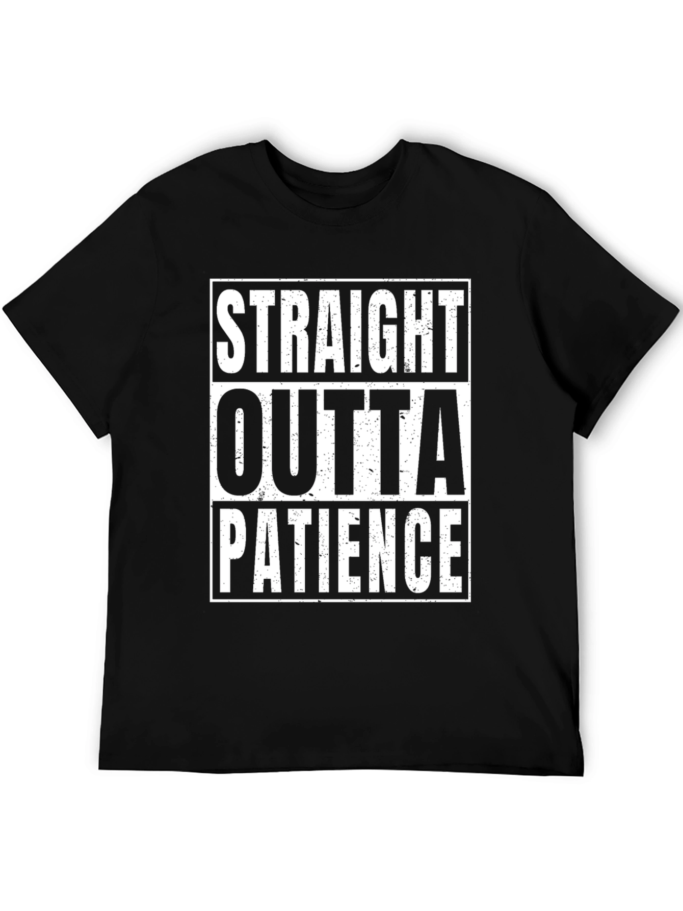 Black Straight Outta Patience Graphic Tee view 5