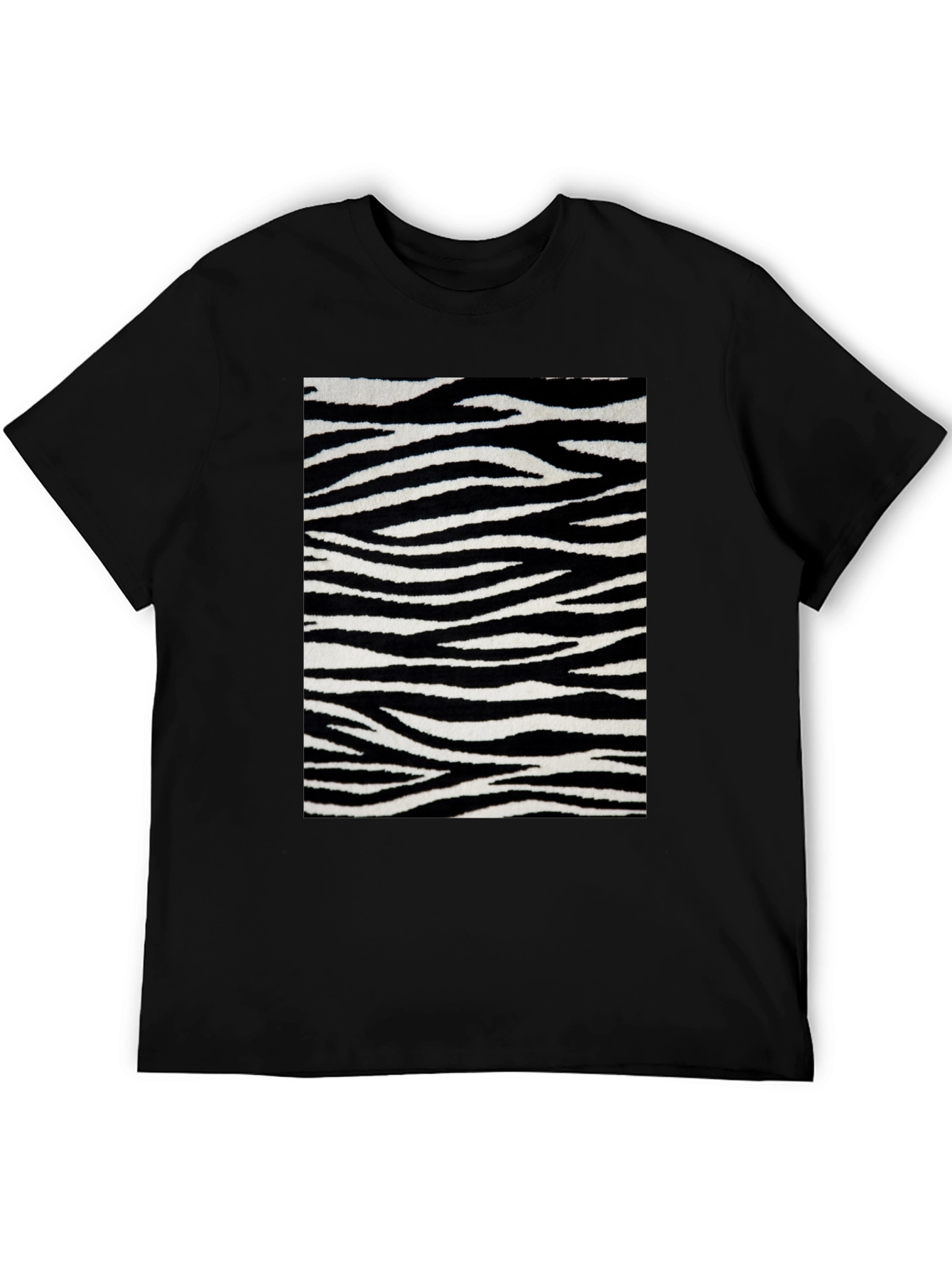 Black Zebra Stripe Graphic Tee - Bold Style view 5