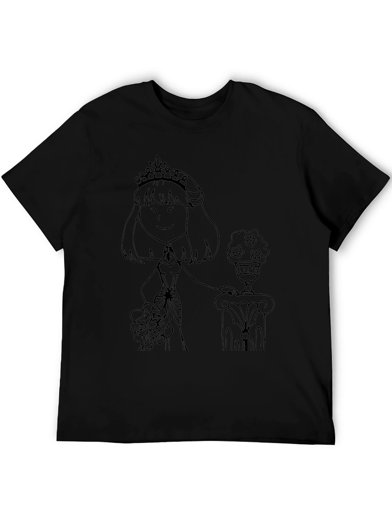 Black Black Graphic T-Shirt - Princess Design view 5