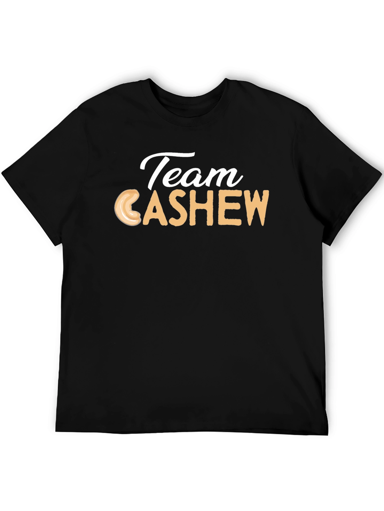 Black Team Cashew T-Shirt - Funny Nut Lover Tee view 5