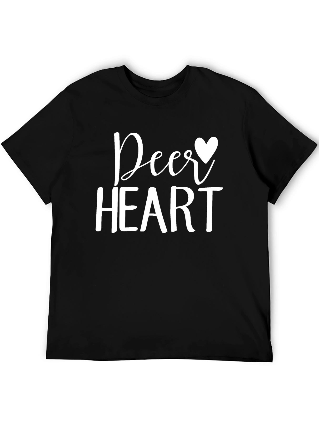 Black Dear Heart Graphic Tee - Soft Cotton Blend view 5