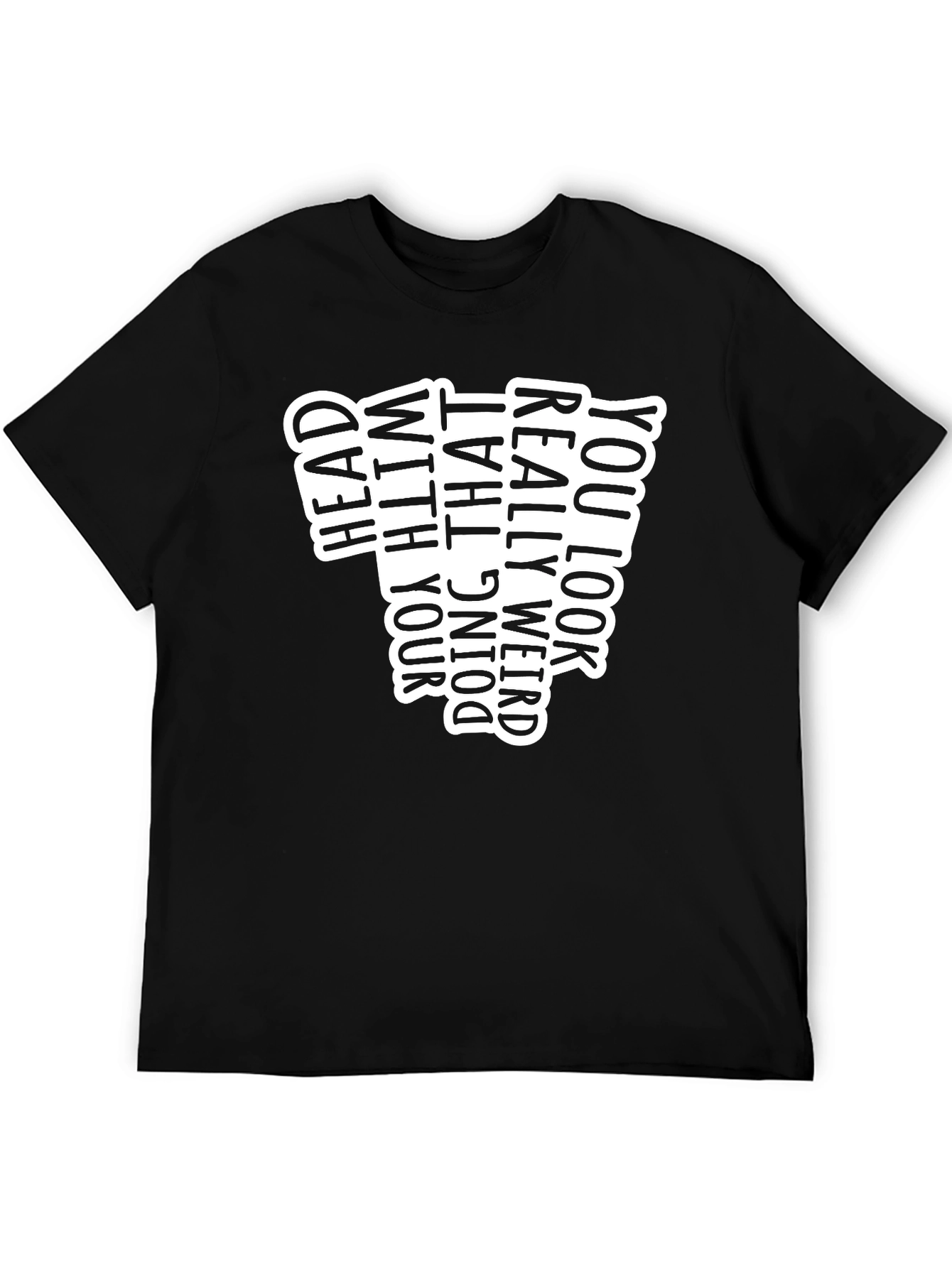 Black Funny 'Doing That' Black Graphic Tee view 5