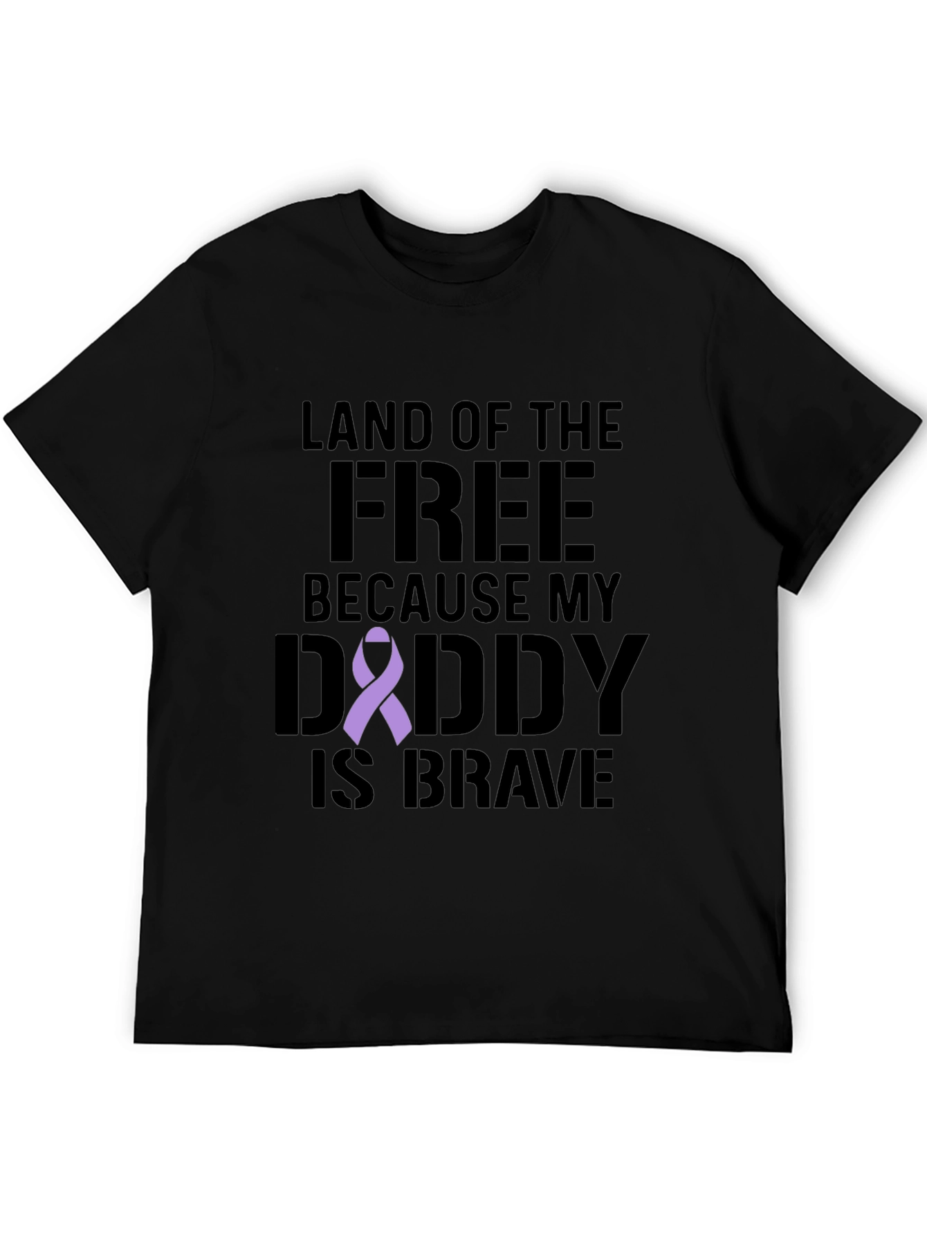 Black Land of the Free Daddy T-Shirt view 5