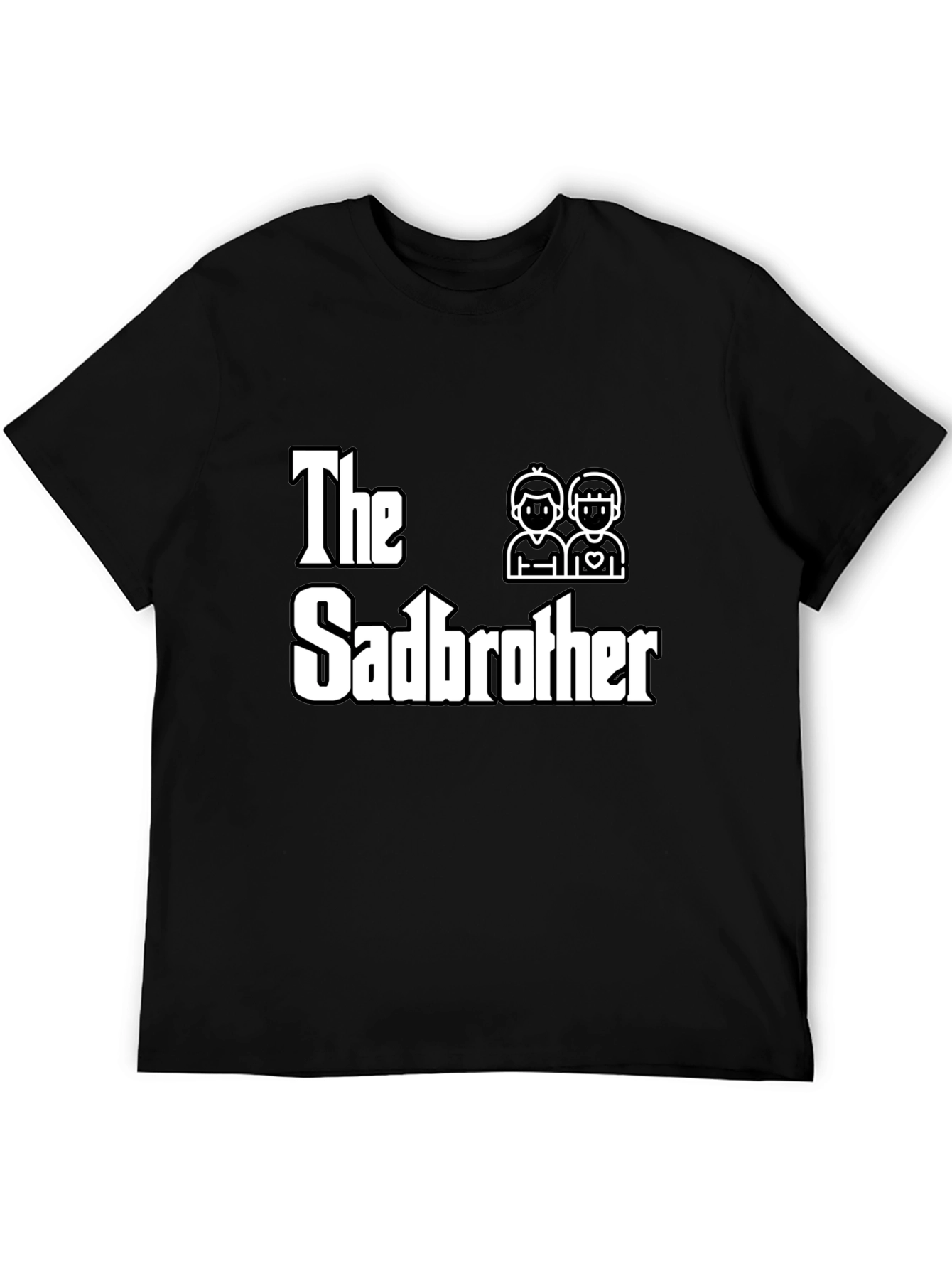 Black The Sadbrother T-Shirt - Novelty Graphic Tee view 5