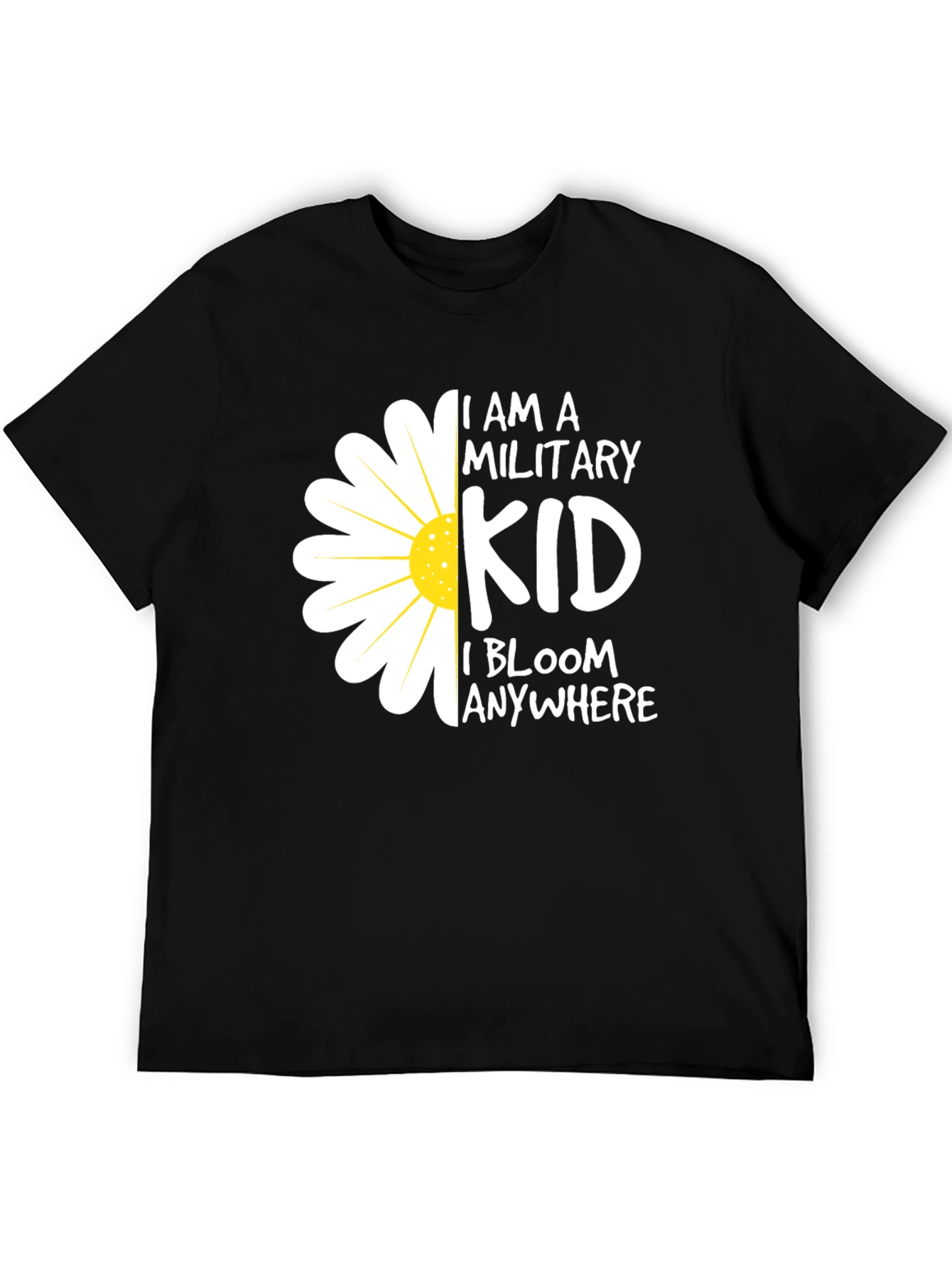 Black Military Kid T-Shirt - I Bloom Anywhere view 5