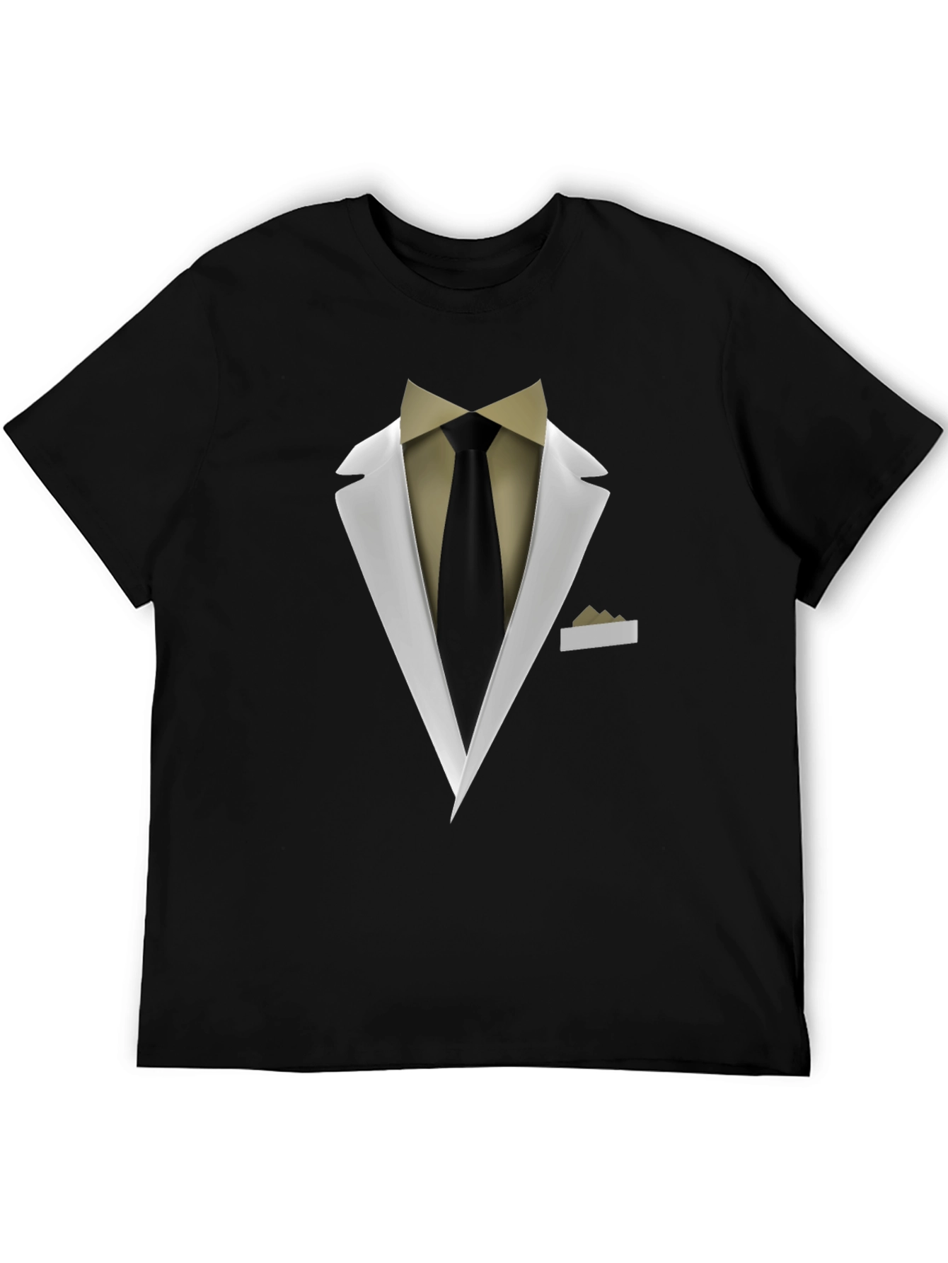 Suit & Tie Graphic Tee - Black Fashion Top - 5