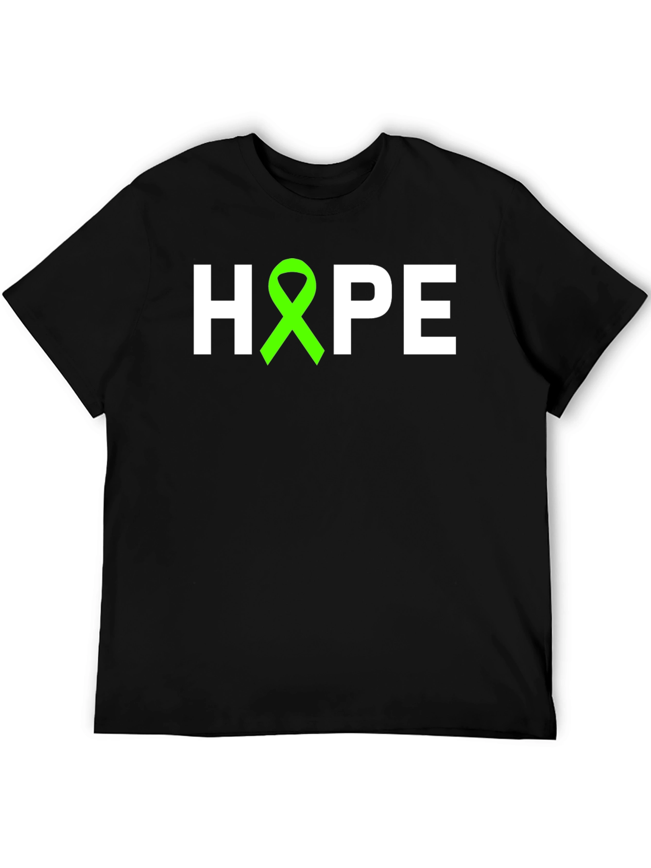 Black HOPE Awareness Ribbon T-Shirt - Support Mental Health view 5
