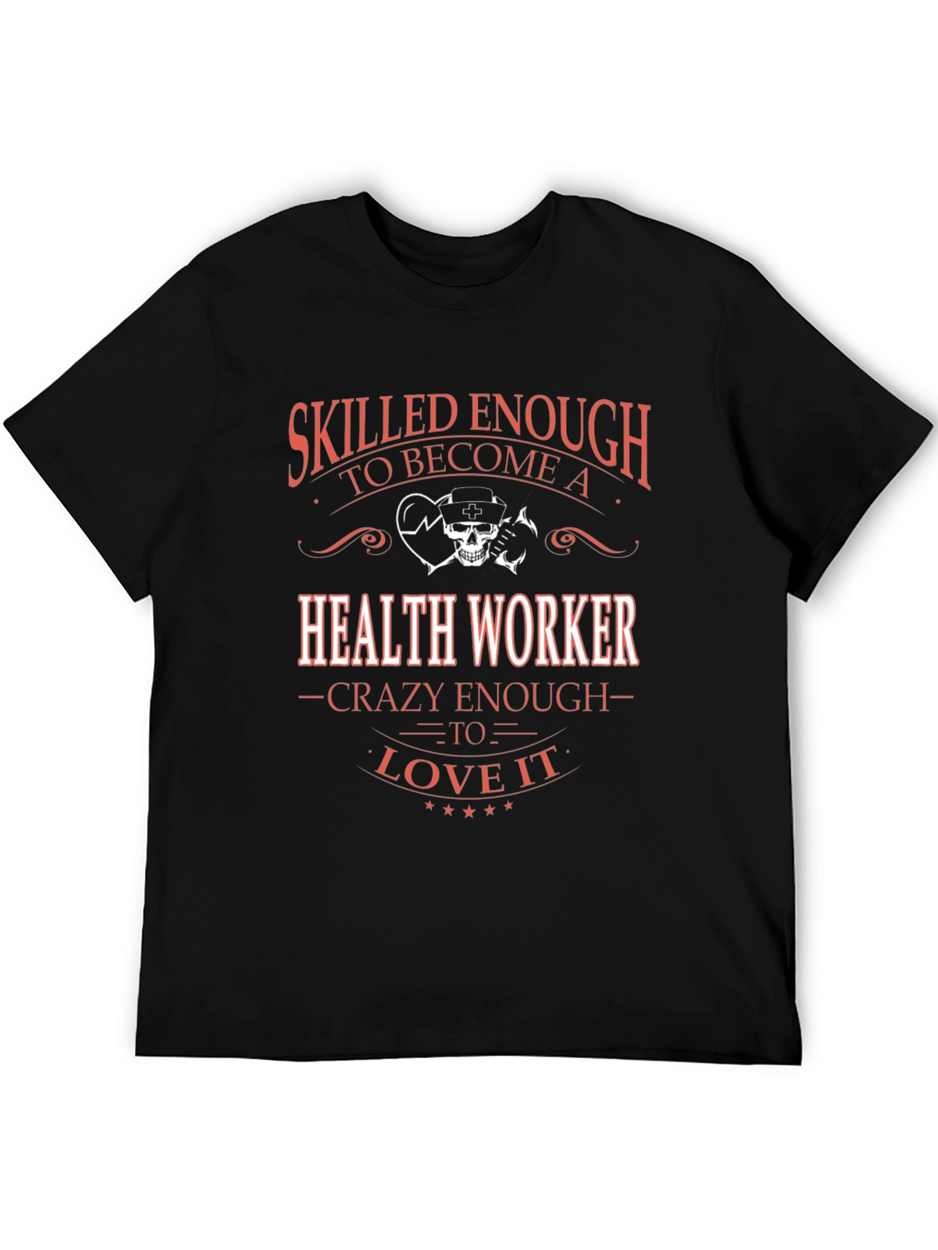 Black Skilled Health Worker Graphic Tee view 5