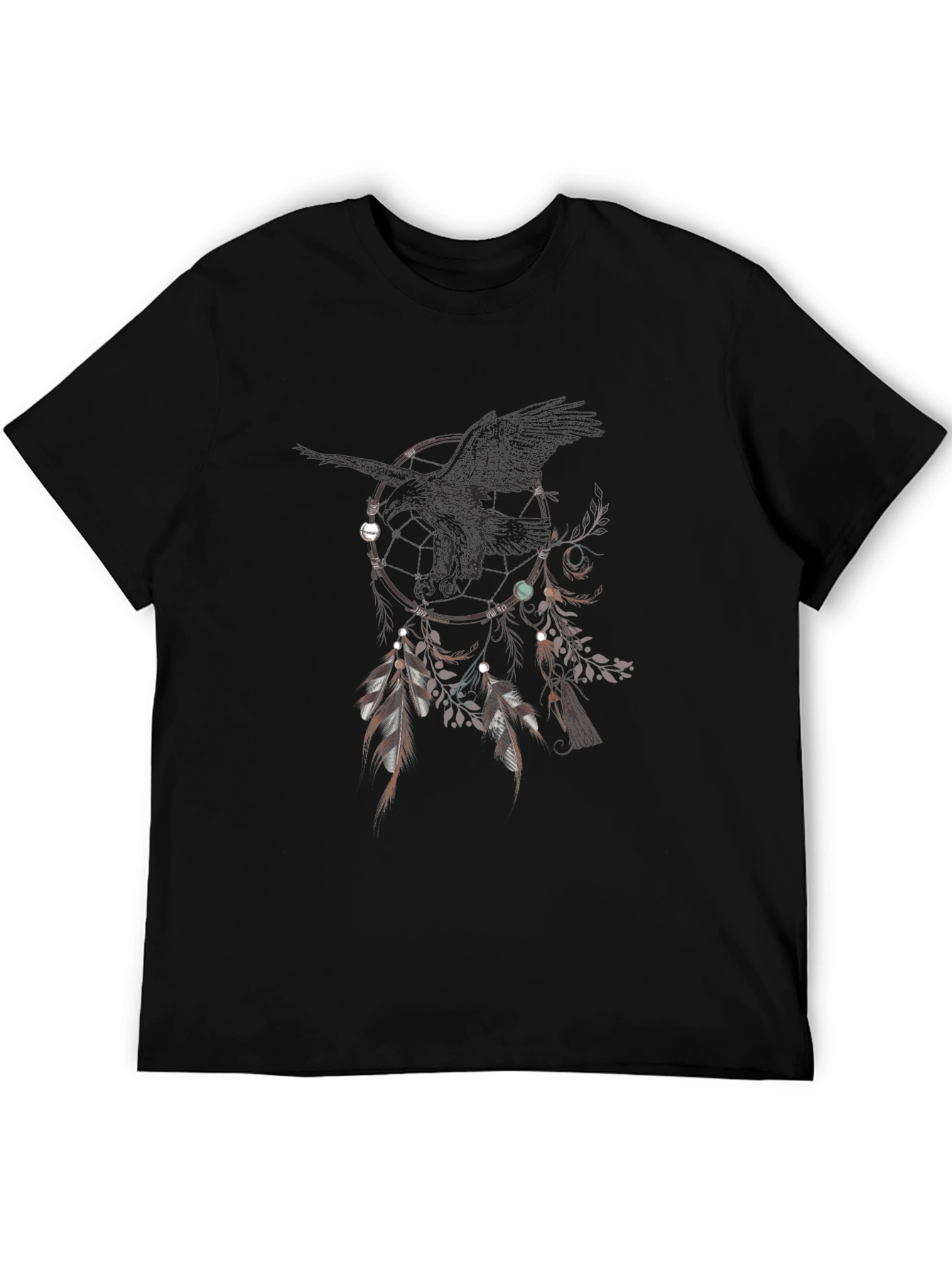 Black Raven Dreamcatcher Graphic Tee - Unique Design view 5