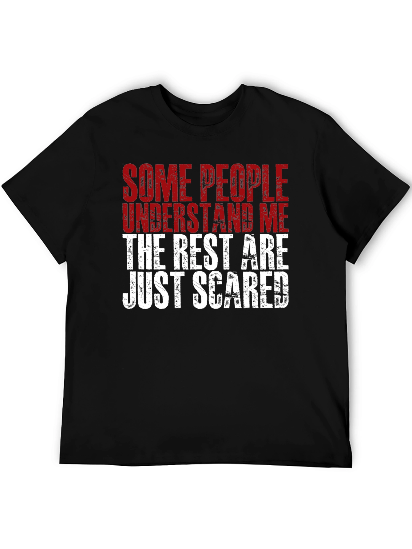 Black Funny Statement Graphic T-Shirt - Some People Understand Me view 5