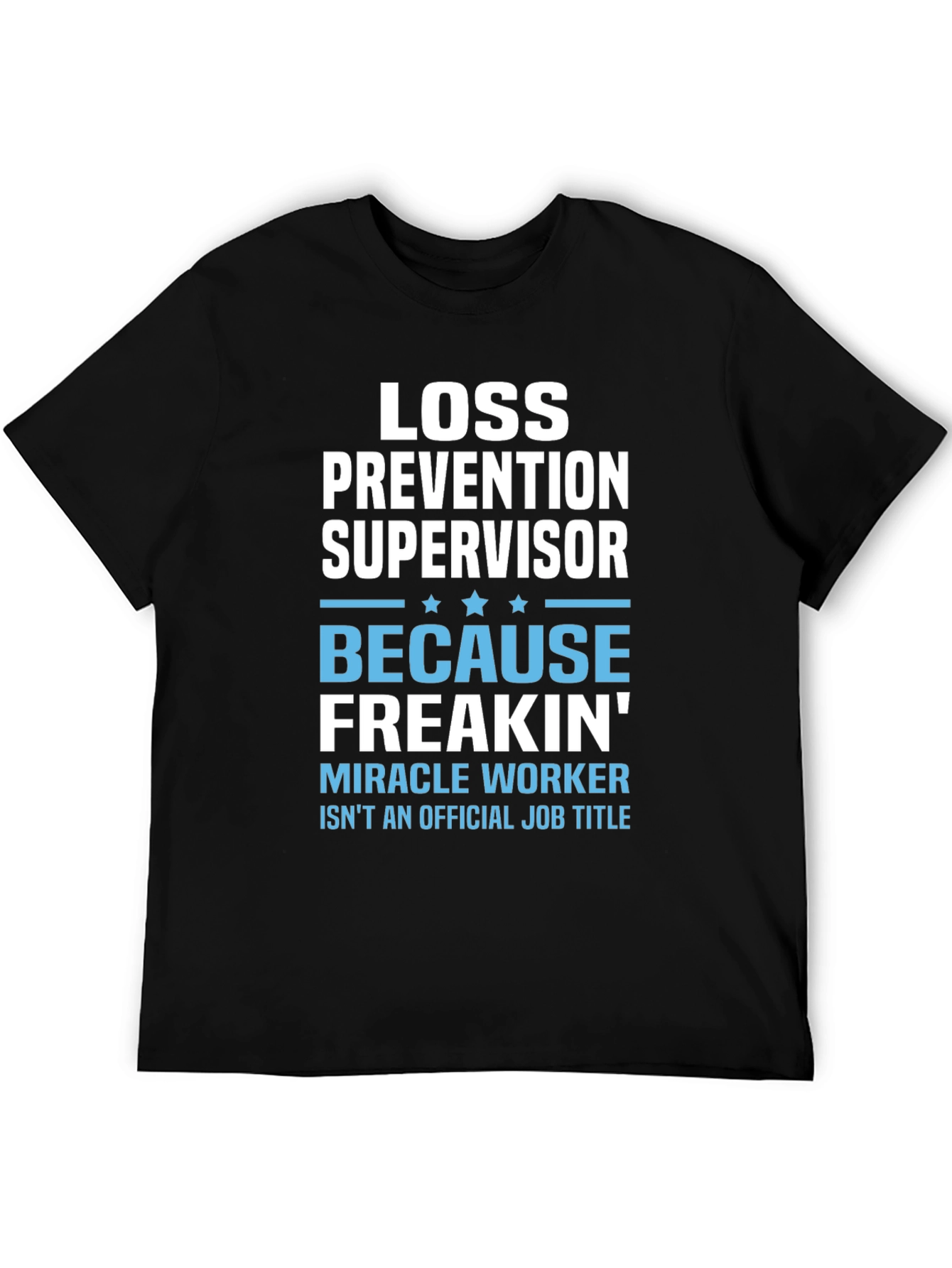 Black Loss Prevention Supervisor Graphic Tee view 5