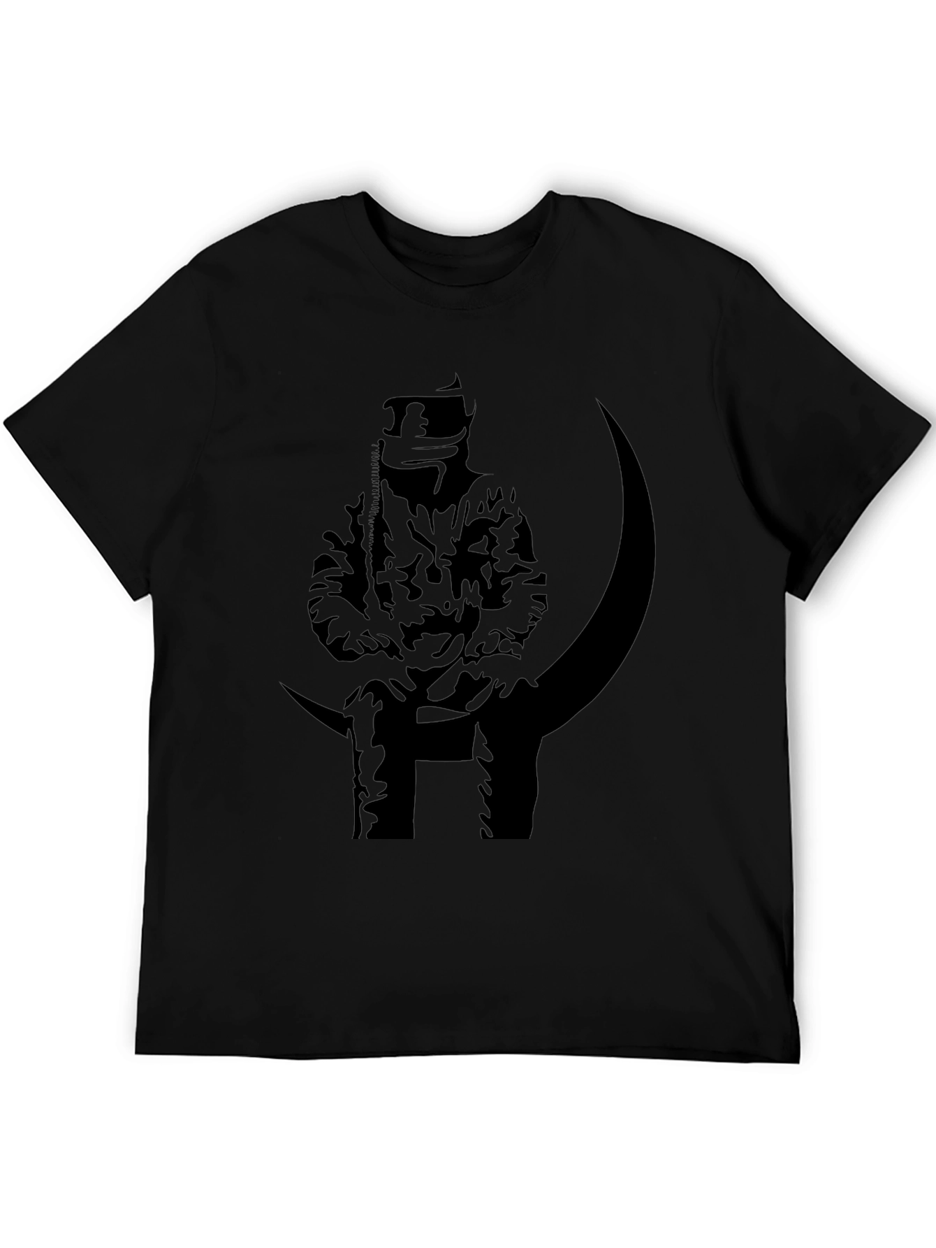 Black Graphic Tee: Moon Rider Black T-Shirt view 5