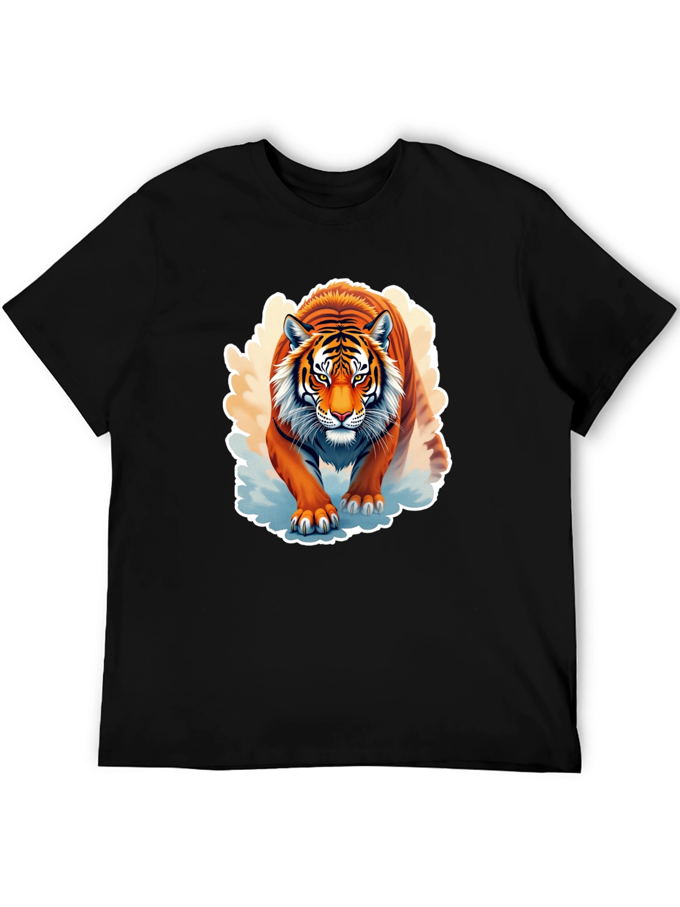 Black Tiger Graphic T-Shirt - Fierce Animal Design view 5