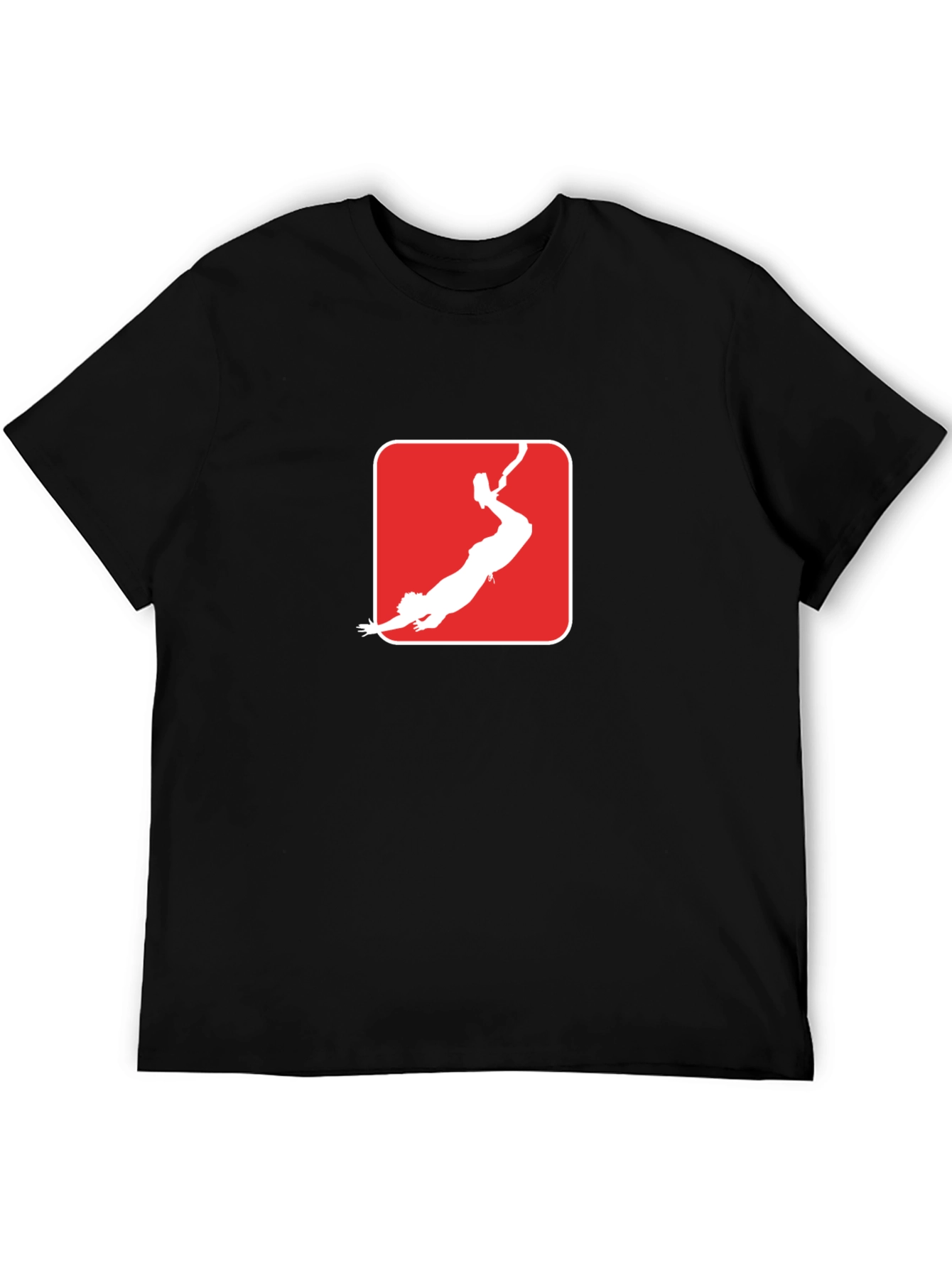 Black Red Bungee Jumper Graphic T-Shirt view 5