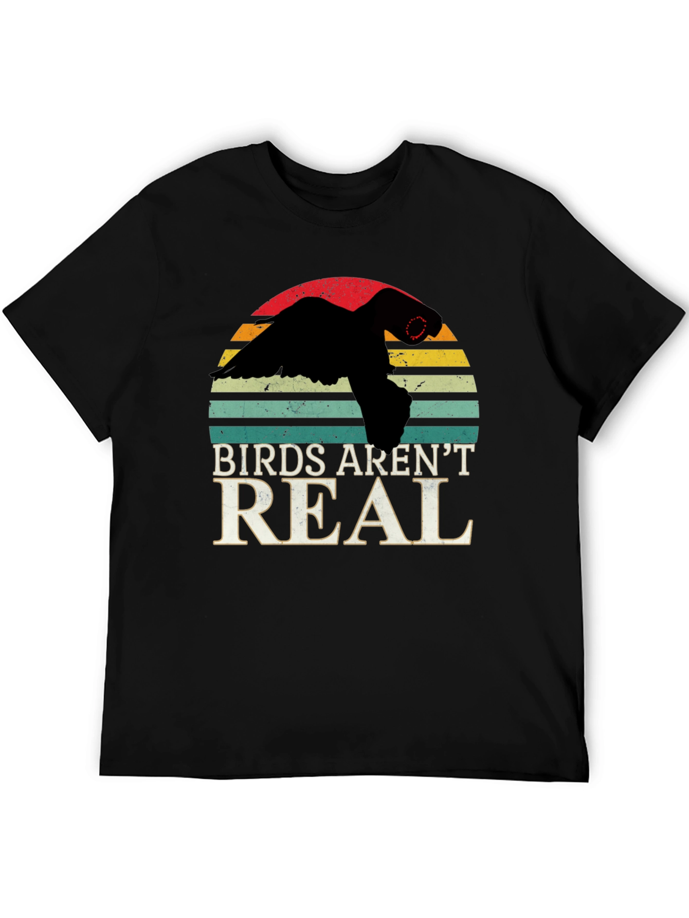 Black Birds Aren't Real T-Shirt Conspiracy Funny Gift view 5