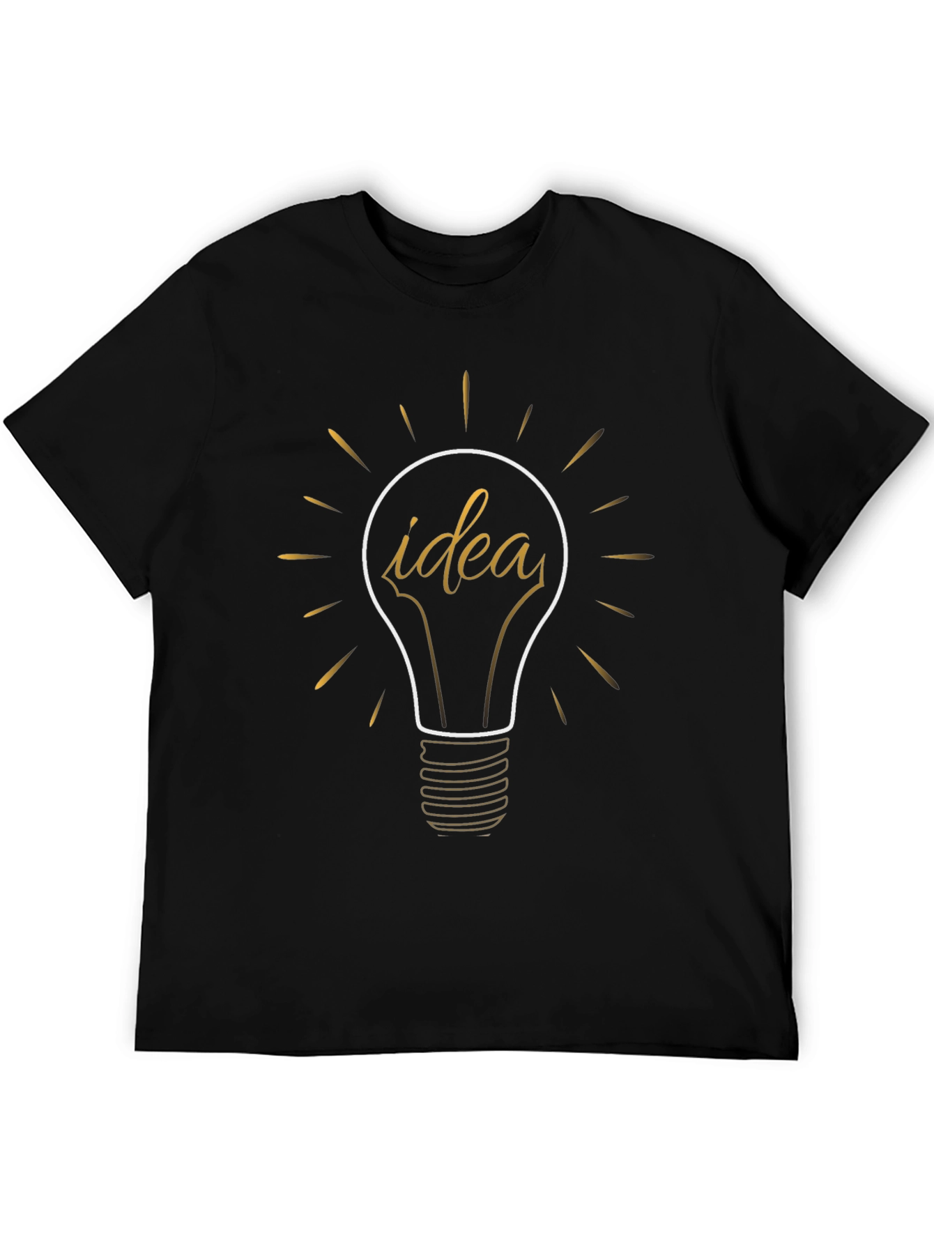 Black Idea Bulb Graphic Tee - Think Outside the Box! view 5