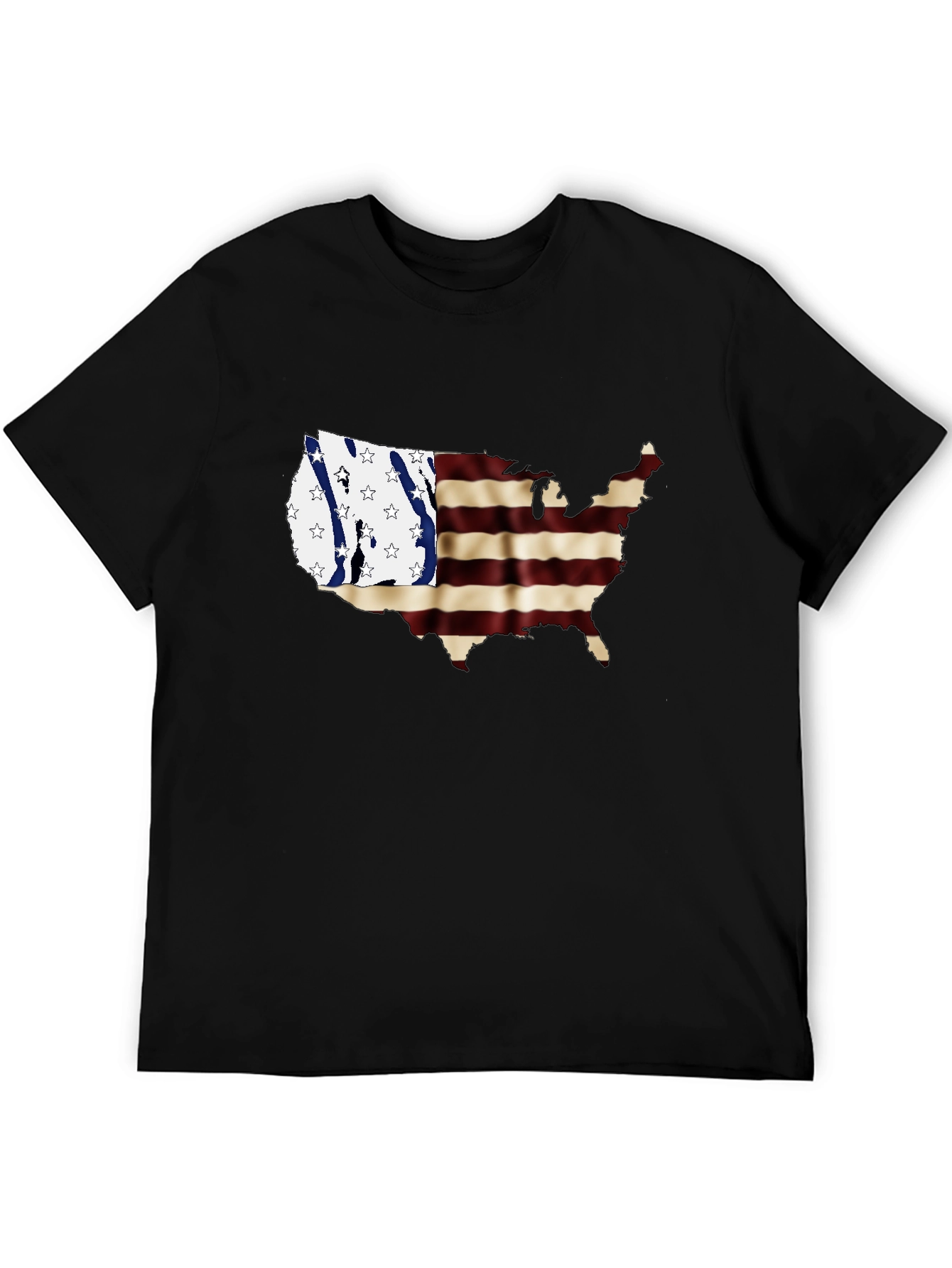 USA Map Flag Graphic Tee - 5