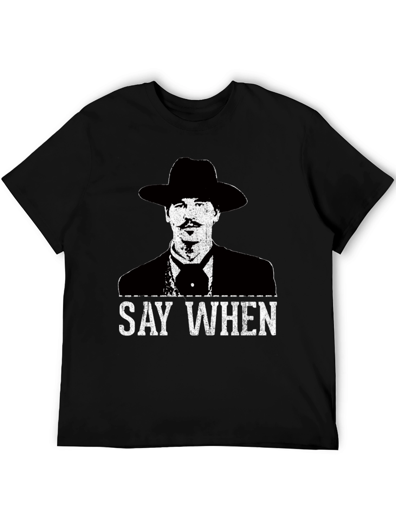 Black Say When T-Shirt - Tombstone Inspired Western Wear view 5