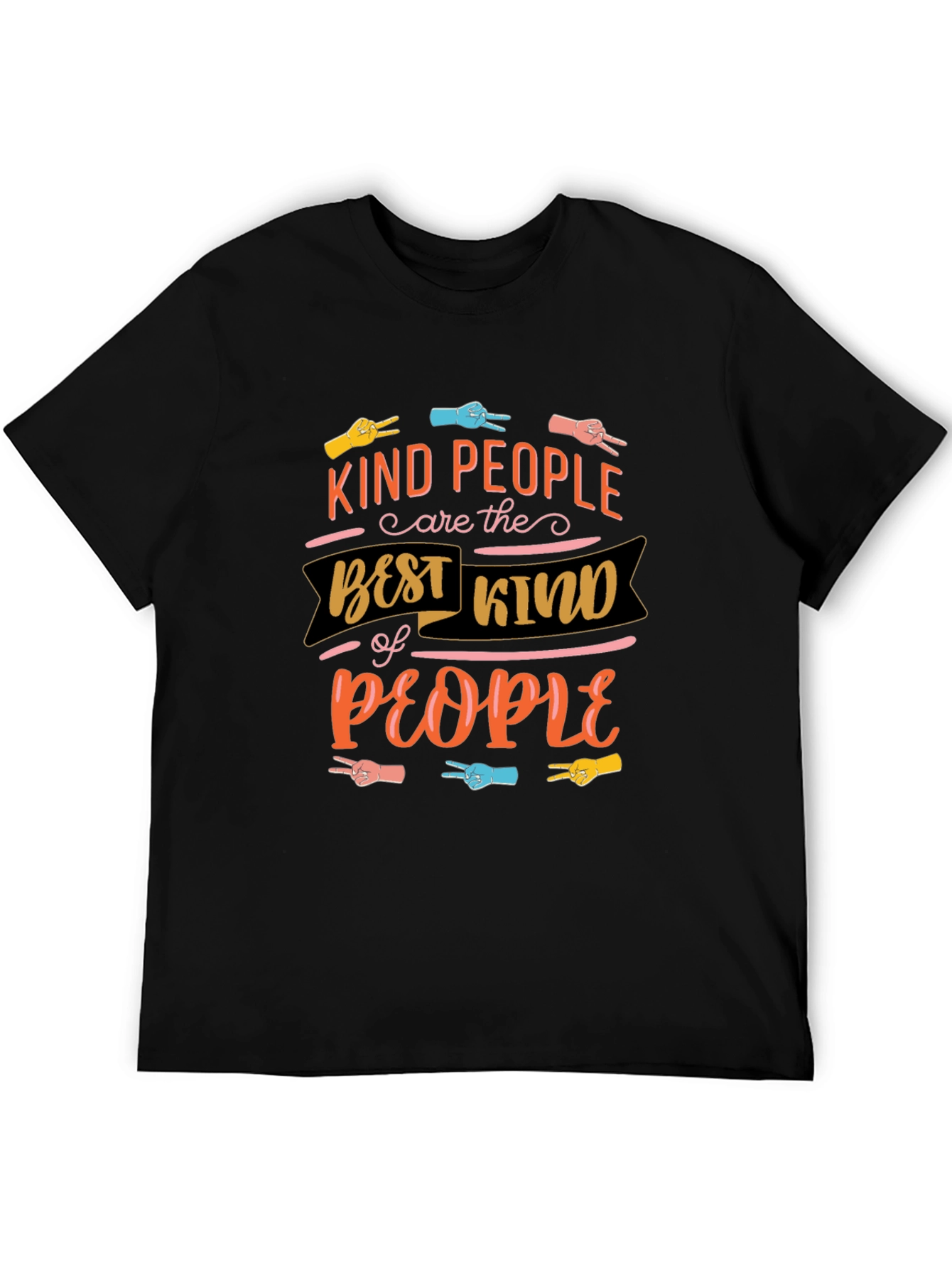 Black Kind People Graphic Tee - Black view 5
