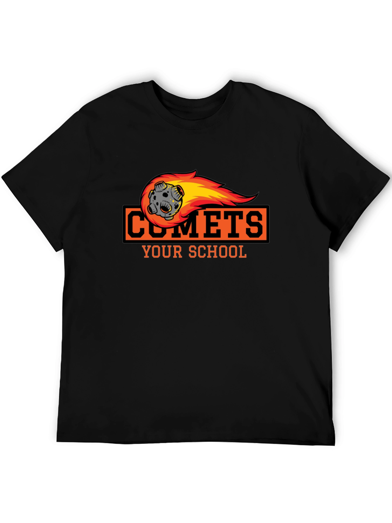 Black Comets School T-Shirt - Black view 5