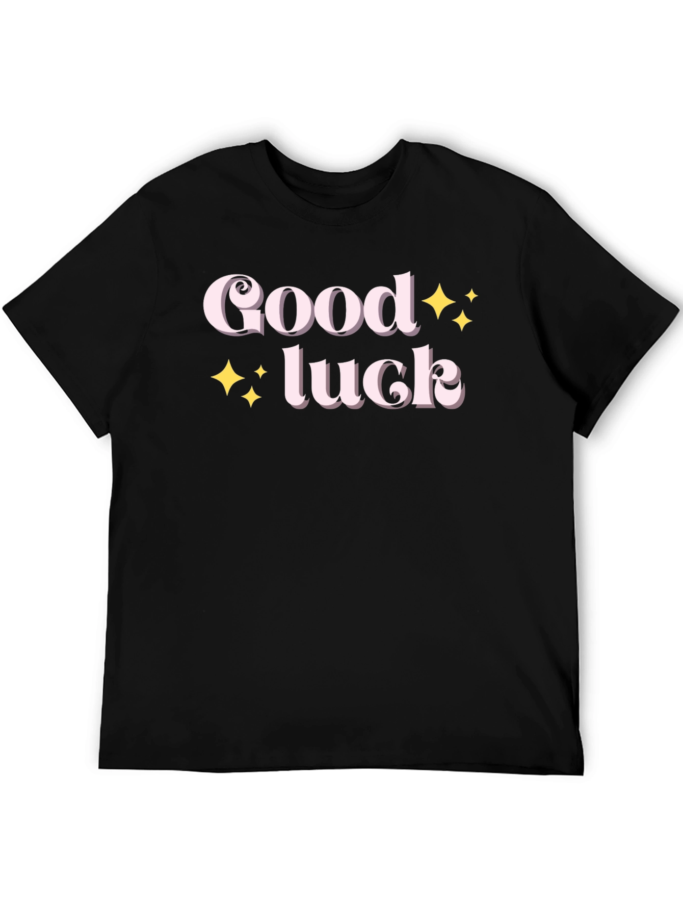 Black Good Luck Graphic Tee - Soft Cotton Blend view 5