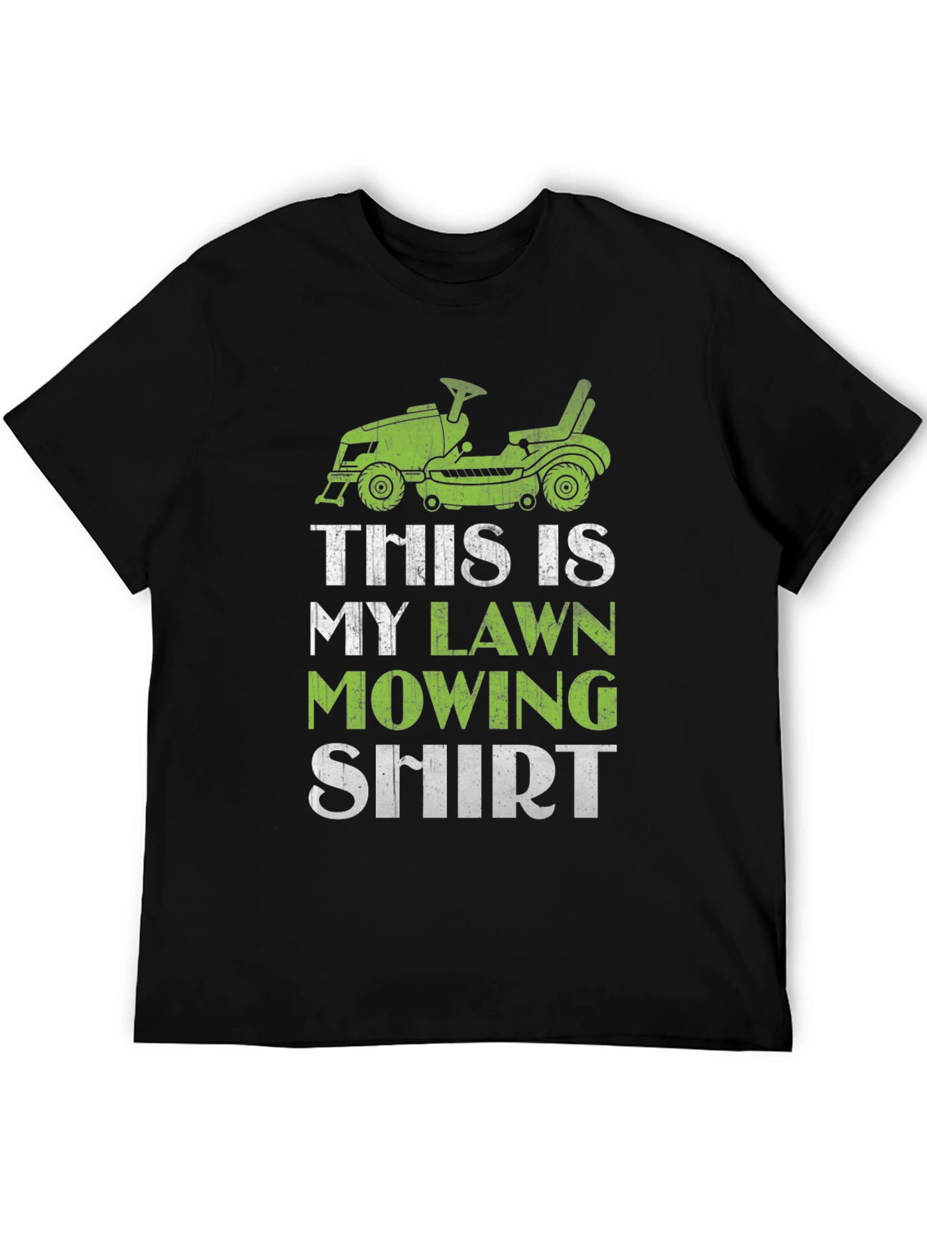 Black Lawn Mowing Shirt - Funny Gardener T-Shirt view 5
