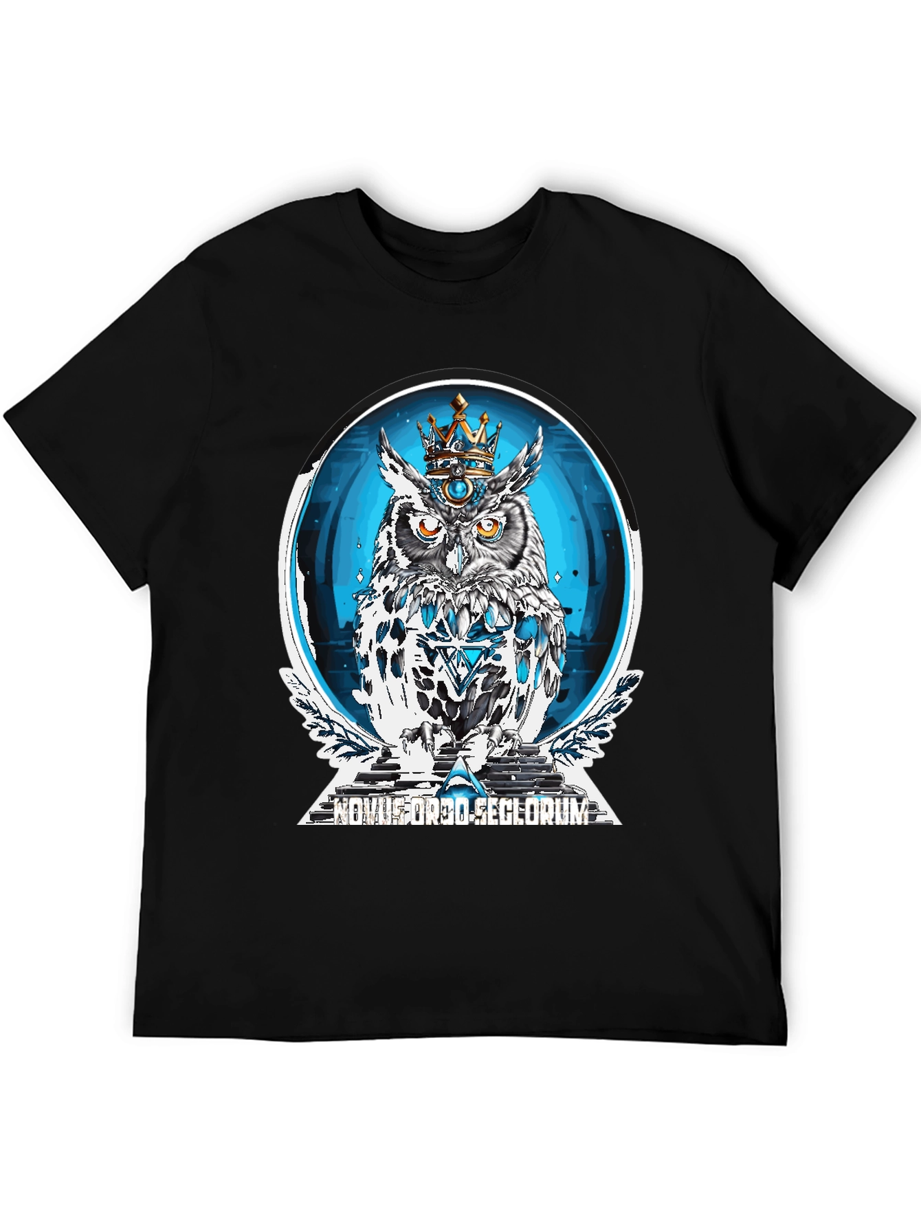Black Crowned Owl Graphic Tee - New World Order view 5