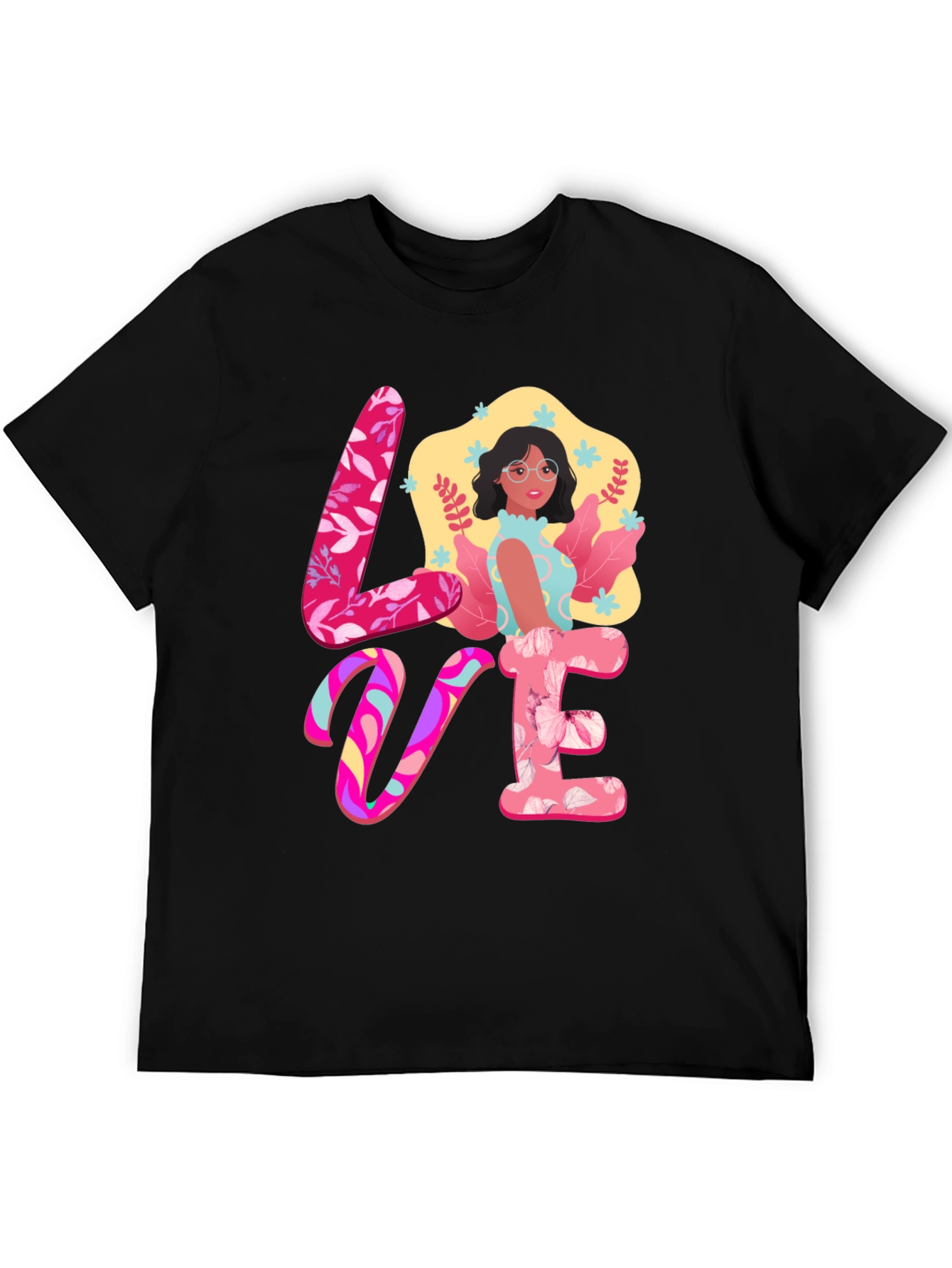 Black Love Graphic Print Tee view 5
