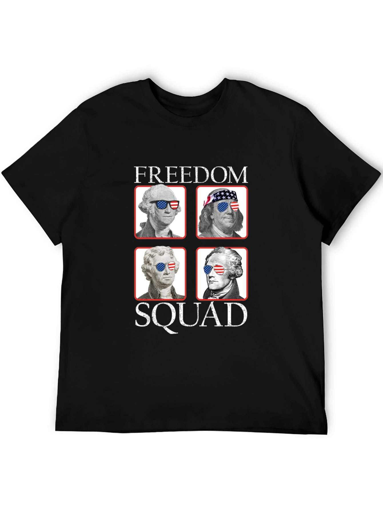 Black Freedom Squad T-Shirt: Patriotic Presidents view 5