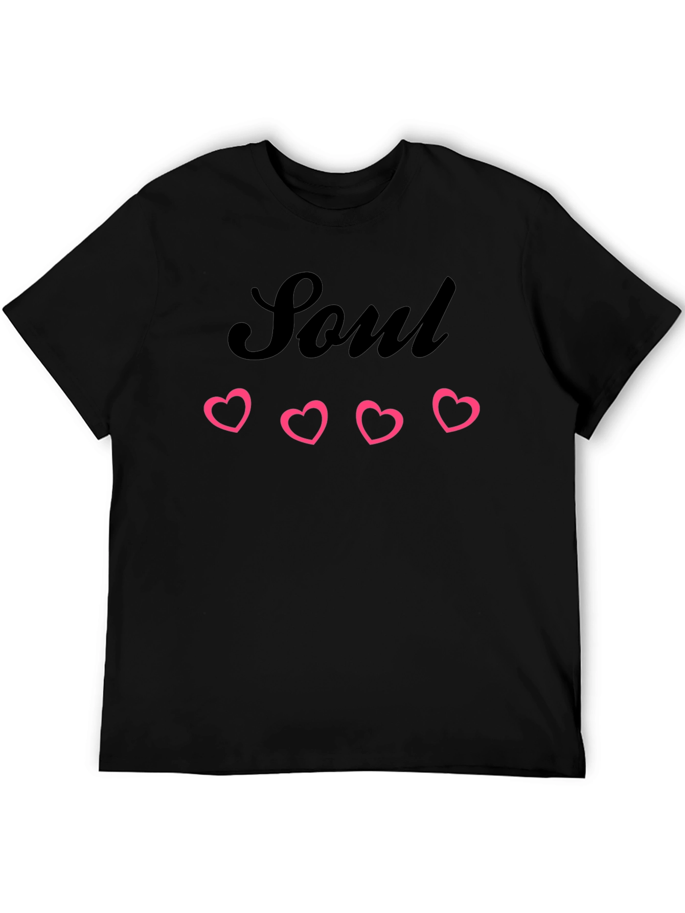 Black Soul Hearts Graphic Tee - Trendy Casual Style view 5