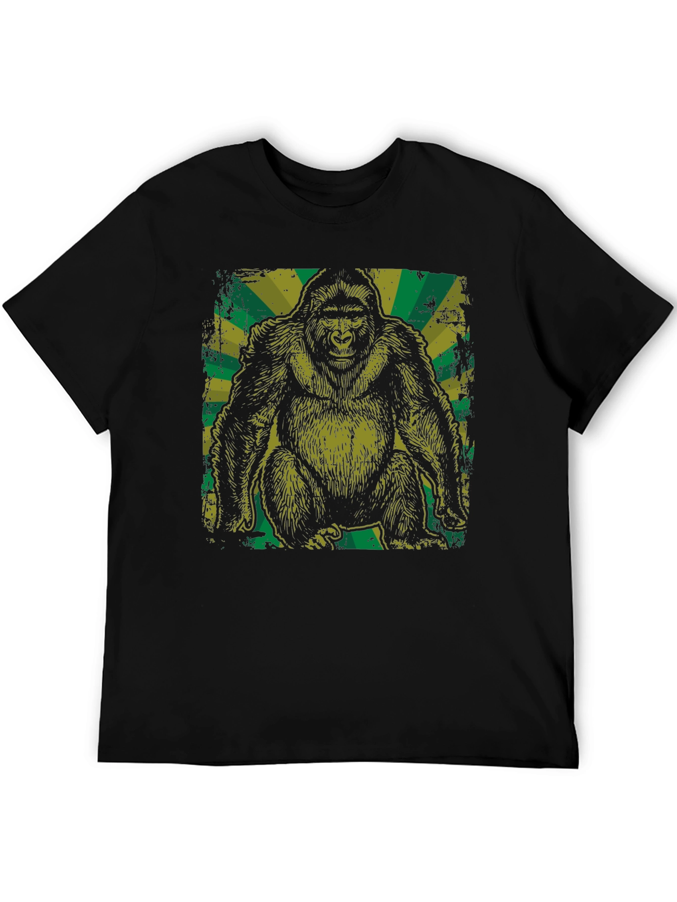 Black Vintage Gorilla Graphic Tee - Black view 5