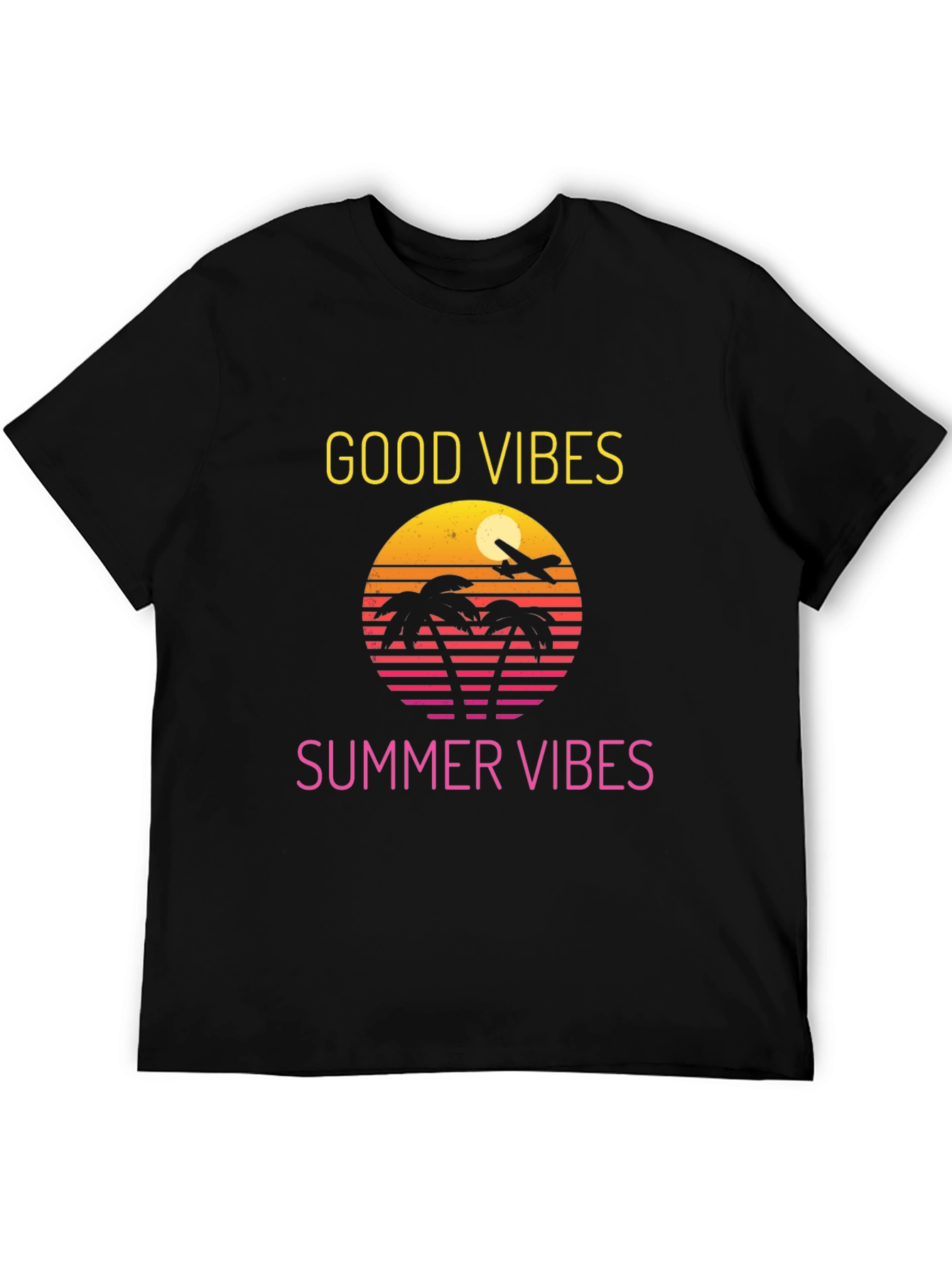 Black Good Vibes Summer T-Shirt view 5