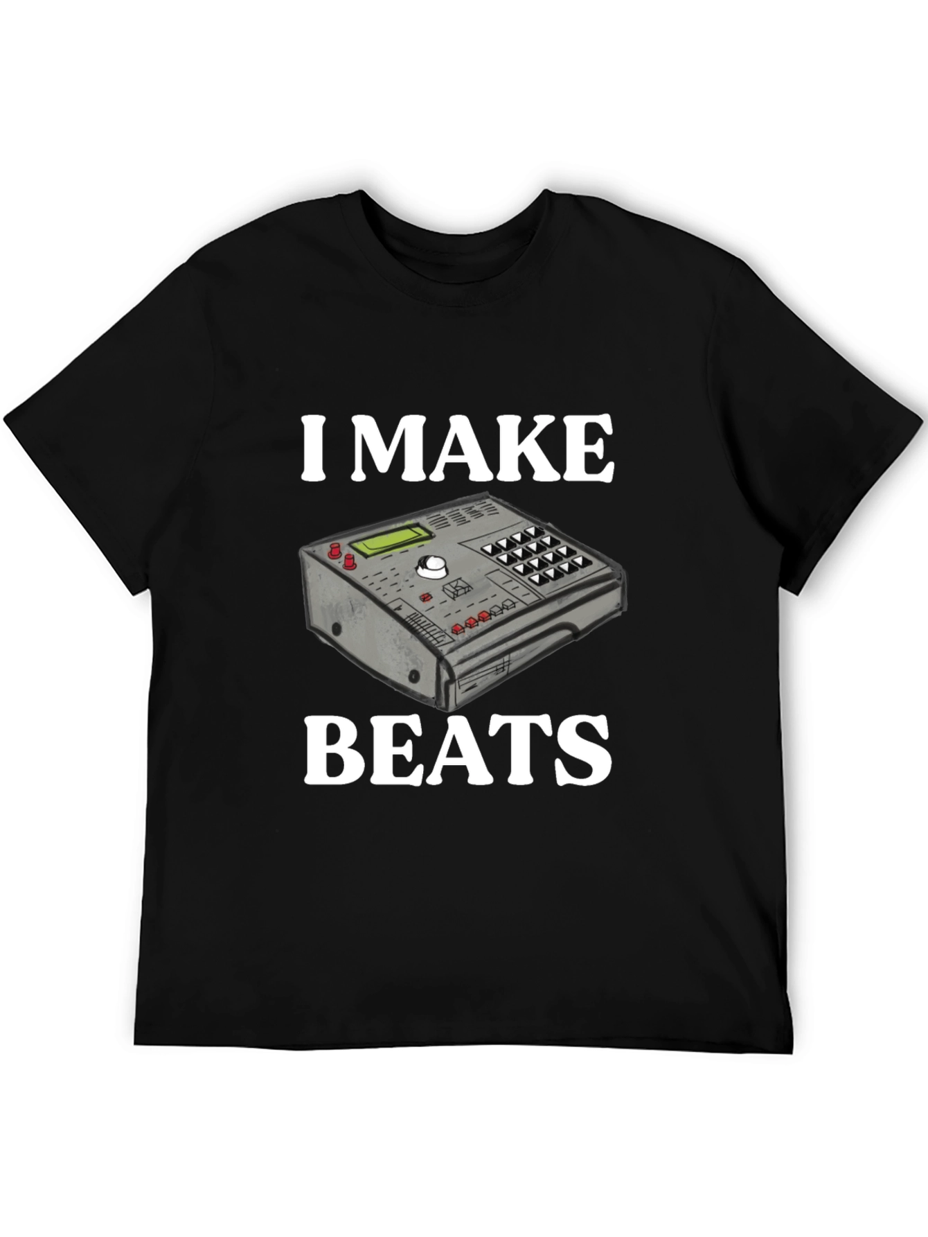 Black I Make Beats T-Shirt - Music Producer DJ view 5