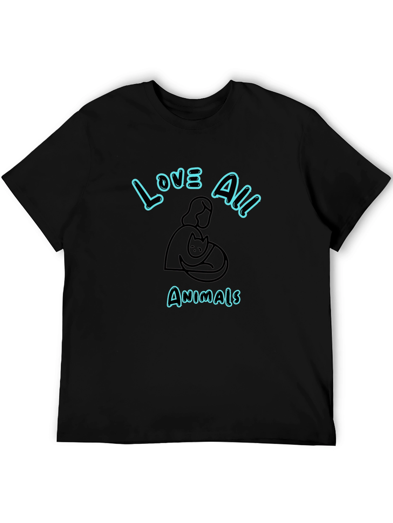 Black Love All Animals Graphic Tee - Unisex view 5